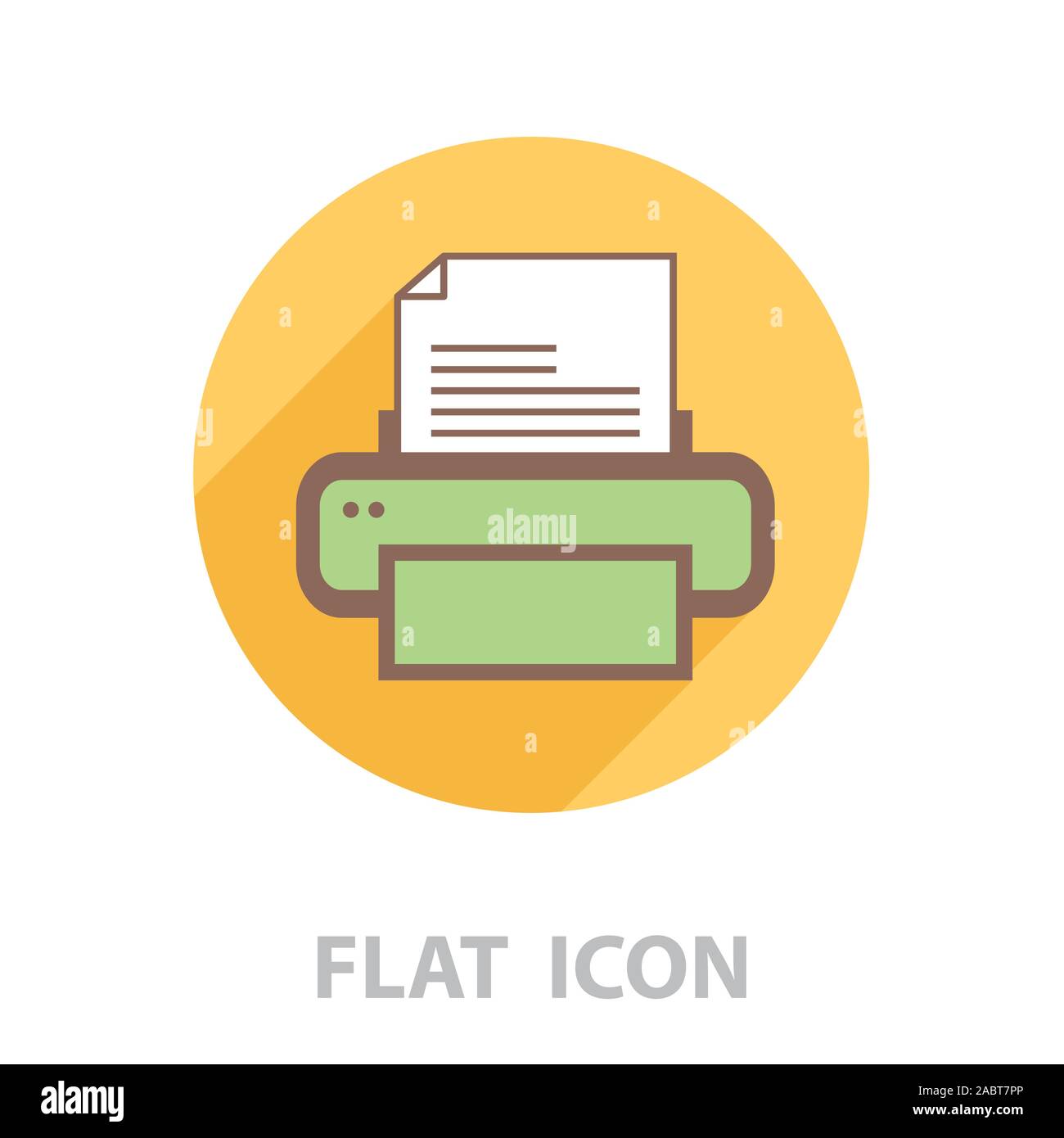 Druckersymbol, Vektor-Illustration. Flache Design-Stil Stock Vektor