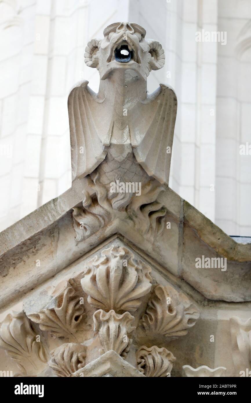 Kathedrale des Heiligen Kreuzes von Orleans. Wasserspeier. Gotische Architektur. Orleans. Frankreich. Stockfoto