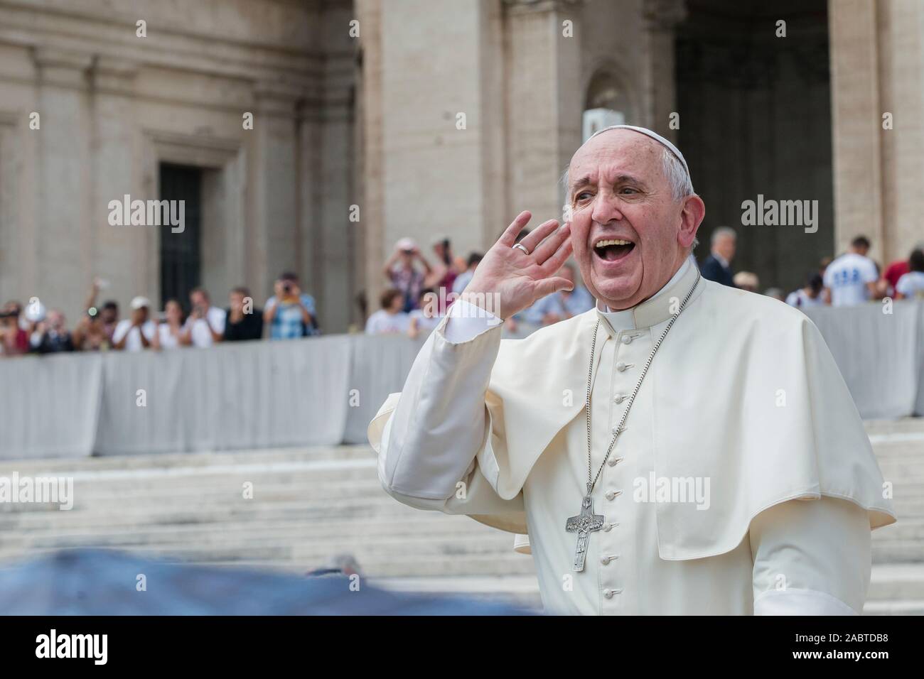 Papst Franziskus die Päpstliche Audienz, St. Peter's Square, Vatikan, Rom, Italien Stockfoto