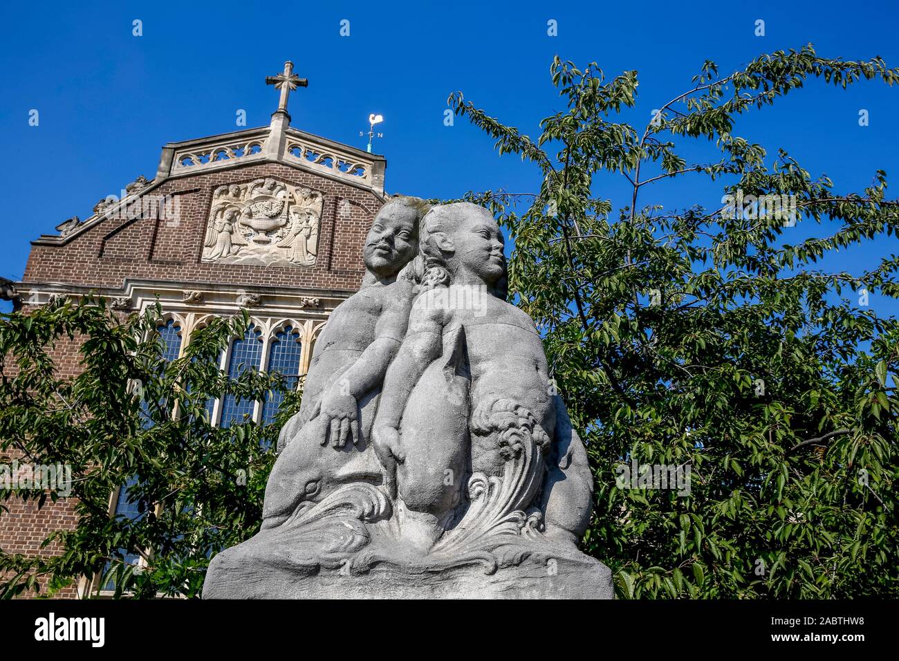 All Hallows durch den Turm, die älteste Kirche in der Stadt von London. Großbritannien Stockfoto