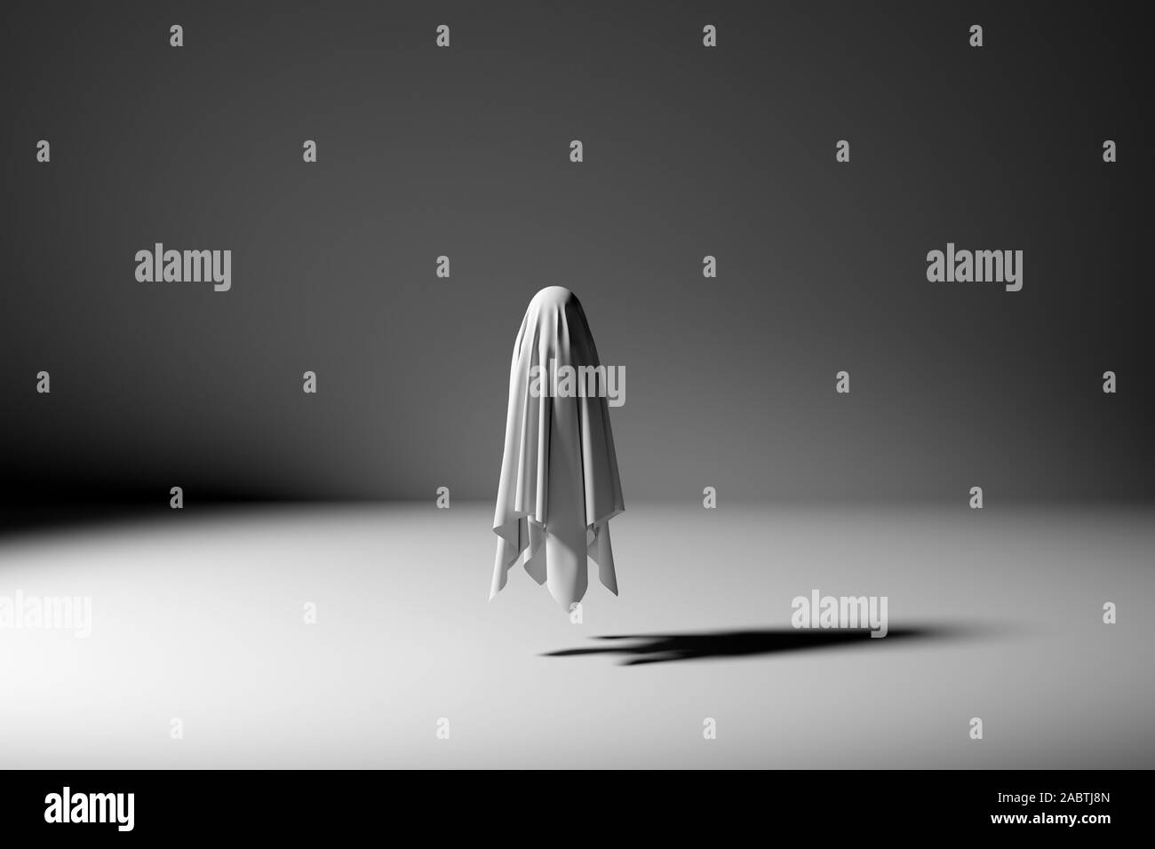 3D-Rendering von einem Phantom Abbildung auf grauem Hintergrund Stockfoto