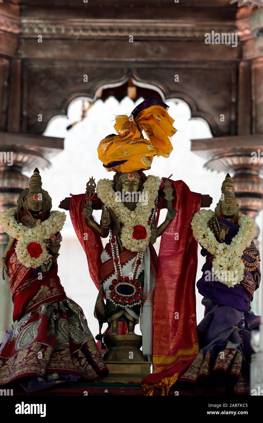 Sri Thenday Yutthapani Tempel. Herr Subramanya (Murugan) ist der Sohn der göttlichen Paar Shiva und Parvati. Stockfoto