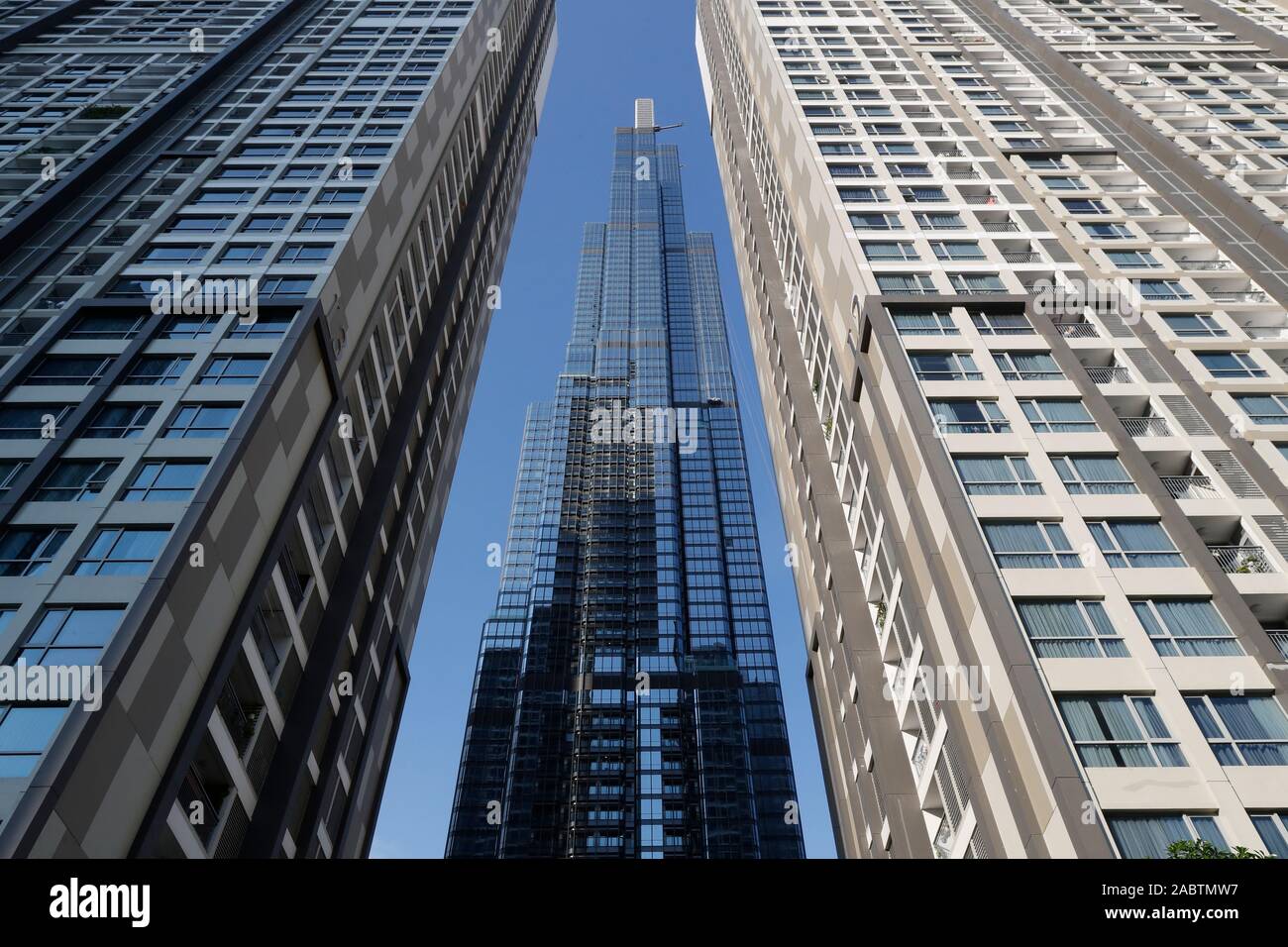 Landmark 81 ist ein super-hohen Wolkenkratzer (461 m). Ho Chi Minh City. Vietnam. Stockfoto