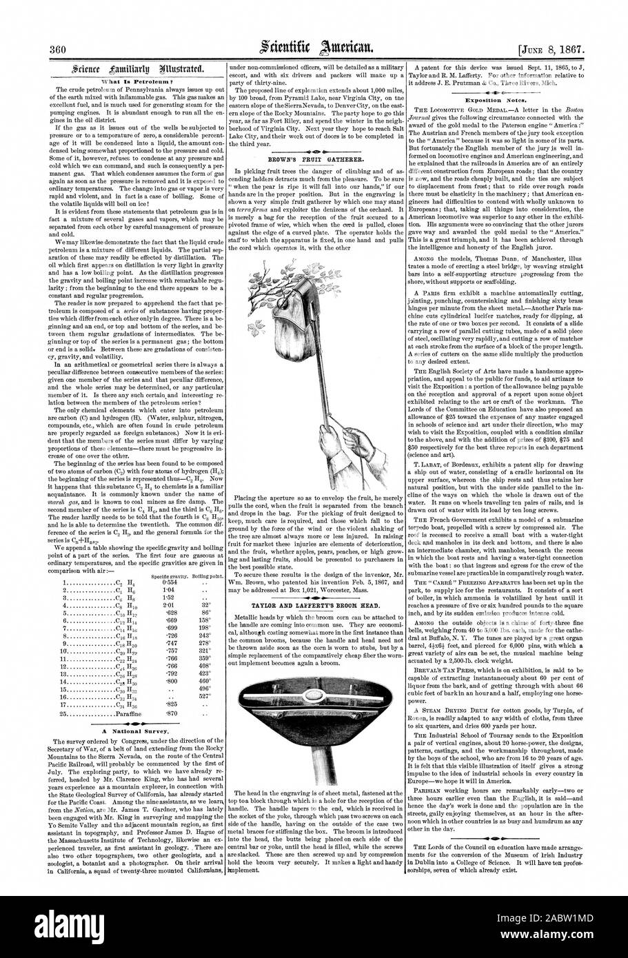 Unter Unteroffiziere werden detaillierte als militärische Partei von 39. Das dritte Jahr. BROWN'S OBST ZÖLLNER. TAYLOR UND LAFFERTY DER BESEN KOPF. --1-. Ausstellung Notizen., Scientific American, 1867-06-08 Stockfoto