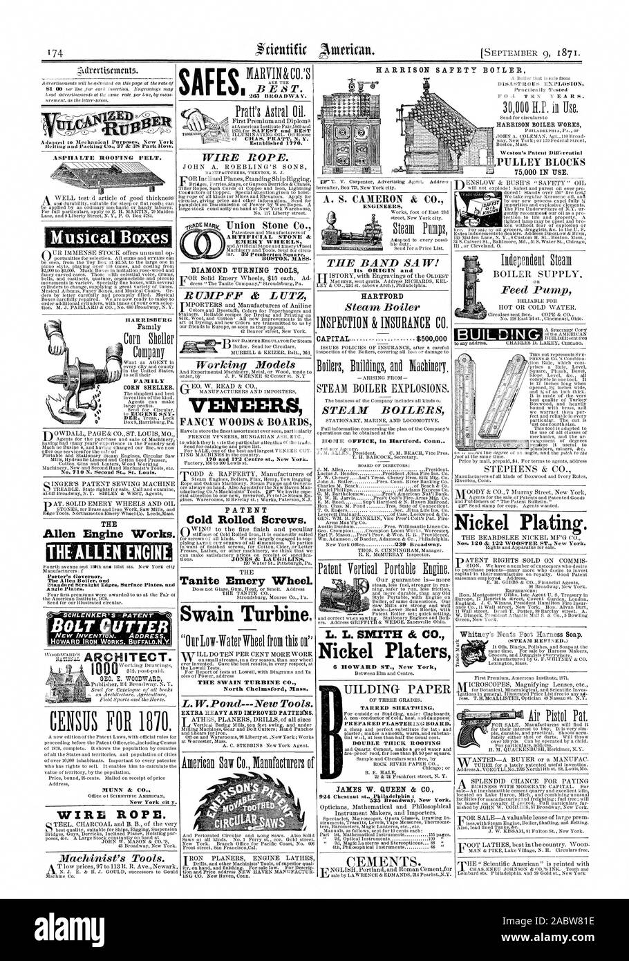 Sicherheit kessel Kessel, die von praktisch Getestet für Rundschreiben senden sicher ist t Harrison Kessel arbeitet Weston's Patent Differential 75000 IM EINSATZ. HARRISON ein flawedto mechanische Zwecke. New York ASP1 FIA. LTE DACHPAPPE. "Zihs. 101 "HARRISBURG'N710 N. zweite St. St. Louis. Die Innensechskantschraube, Motor funktioniert. . Otandard gerade Kanten Oberfläche Platten und-Winkel. SCHLENKER DIE PATENT BOLZENSCHNEIDER "neue Erfindung. Adresse volkszählung für 1870. MUNN&C New York Cit y. Drahtseil. Auf kleine Bäche n eine trockene Jahreszeit als jedes Rad je erfunden wurde. Die besten Ergebnisse in jeder Hinsicht am Lowell Tests. Für Stockfoto