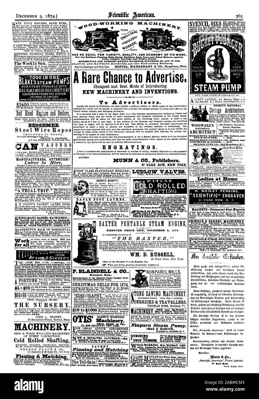 JONES & LAUGHLINS 190. Es Kanal. Chicago. DANA & FITE. Boston Durcheinander. PATENT und Flawing Matcling und Verschmelzung MschMeeGray&Holz PlanenSelf. Ölen WEIHNACHTEN GLOCKEN FÜR 1871 Maschinenbauerzeugnisse. R Counselorat Gesetz 9 & Nunn in Zimmer 26 Neue S. BLAISDELL&C Worcester Masa. Hersteller der Blaisdell Patent aufrecht Bohrer parcararG eingestellte Adresse der Exormwrowir. Corm. wprmousi Twee eine inowerson. Ton SÄGEN MASCHINEN Kräne & REISENDE THOMAS ROSS Rutland, Vt. New York. Ich Niagara Steam Pumpe. CHAS B HABDICH UNERREICHTES Mühlen. Französische Cone-Burr Mühlen. Dampf PUMPE NATIONALEN TISCHLER & Schreiner. 5 bezahlt. NewBurr Stockfoto