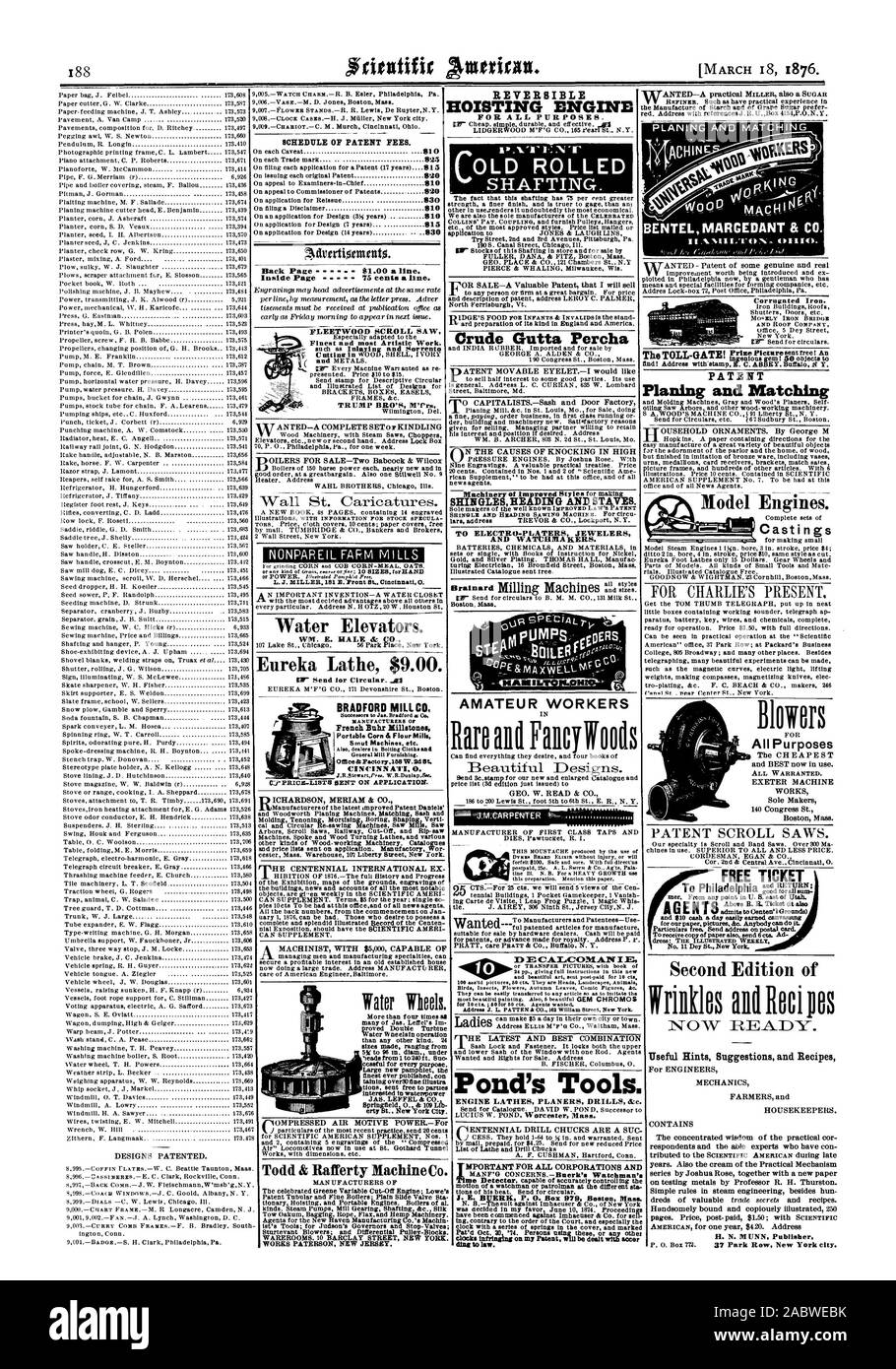 Später Räder. nOMPRESSED LUFT MOTIVE POWER. - Für Todd & Rafferty Machine Co. ARBEITET PA. TERSON NEW JERSEY. Umkehrbar. Heben DES MOTORS FÜR ALLE ZWECKE. UOLD SHAFTING gerollt. Rohöl Gutta Percha Schindeln. Überschrift UND STANGEN ELEKTRO-Http://chromitierung.surtec.com Juweliere und WATUHIVIA KERS. ovVR GPE-CIAL-rk PUMPE enERS 'AMATEUR ARBEITNEHMER Selten und Falicylfoods GEO. W. LESEN & Co. E. I. CONI. A.N ich E.%N '1' (0'FLEETWOOD DEKUPIERSÄGE Besten und künstlerische Arbeit TRUMP Bro'SM'Urs ANTED - EIN KOMPLETTES SET °y KINDLING Wasser Aufzüge. Eureka Drehmaschine 9,00 $. BRADFORD MÜHLE C Französische Buhr Mühlsteine Allgemeine Mühle Furniahing. Alle CINCINN Stockfoto