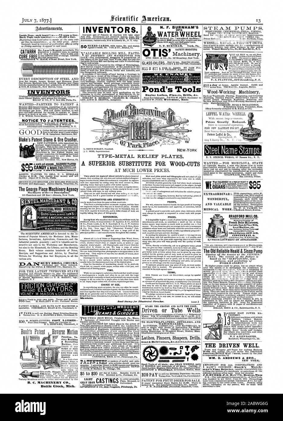 Shaper Kante Battle Creek Michigan Erfinder. ELECTROTYPES und Stereotypen zu kopieren. Zeit. Ändern der Größe. Der Teich Werkzeuge Motor Drehmaschinen Planern Bohrer dtc. PROOFS. Preise. Begriffe. Angetrieben oder Rohr quillt DIE ANGETRIEBENEN UND WM. D. ANDREWS & BRO. NEW YORK. Wichtig FÜR ALLE UNTERNEHMEN UND ERFINDER, Patentinhaber. Blake's Patent Stein & Erz Brecher. Das George Hotel Maschinen Agentur HOBELN & PASSENDE MASCHINEN CATARRH HEILUNG FREI N. F. BURNHAM'S 1874 WASSERRAD ZU ELEKTRO-Http://chromitierung.surtec.com. Juweliere und Uhrmacher. Große zahlen wollte - für MONOLOVA James Leffel it Co.US PIANO CO 810 BroaiwagN. Y. in der Alte Stockfoto