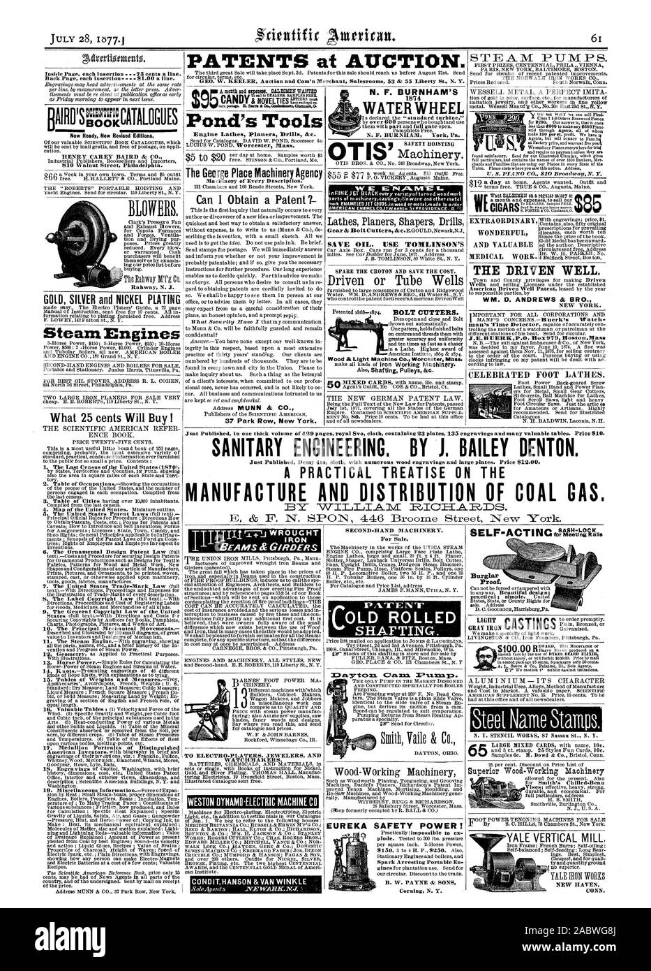 Was 25 Cent kaufen! Der Scientific American siehe ENCE BUCH. 1. Die letzte Volkszählung der Vereinigten Staaten (1870) 9. Die Allgemeinen Urheberrecht der Vereinigten 10. Die wichtigsten mechanischen Bewegungen.- 15. Tabellen der Gewichte eine id Maßnahmen. - Troy 17. Medaillon Porträts von Unterschieden Teich des Tools die George Positioniermaschinen Agentur 37 Park Row New York. INTIM-574 : Lampen strahlen & GEBER ELEKTRO-Http://chromitierung.surtec.com. Juweliere und Uhrmacher. WESTON DYNAMO-ELEKTRISCHE MASCHINE C CONDIT 1-1 ANSON & VAN WINKLE WIR EN. 1.610 L. SPEICHERN ÖL. ESE TOMLINSON ersparen sie dem CROTON und sparen Kosten. Angetrieben oder Rohr quillt DIE NEUE Stockfoto