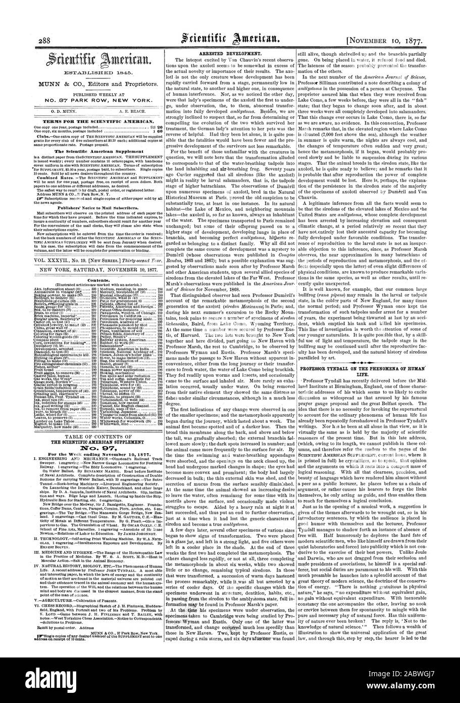 Naturgeschichte BIOLOGIE ETC. - Die Phänomene der menschlichen und interessanten Papier, in dem die Gesetze der Energie und die Kontinuität der Bewegung, wie sie in der materiellen Universums gefunden aufgezeigt und ihre Existenz in der tierischen und der menschlichen Sys tem verfolgt. Der Betrieb der und die Beziehungen zwischen dem menschlichen Geist und Körper sind in klarster Weise vom Standpunkt der Mann der Wissenschaft diskutiert. .- AGEICULTURE.- Anbau von Erdnüssen. Feld England mit Portrait und zwei seiner Probleme. Problem durch Noten.-West Yorkshire Schach Association-Notice Korrespondenten. - Lösungen für Stockfoto