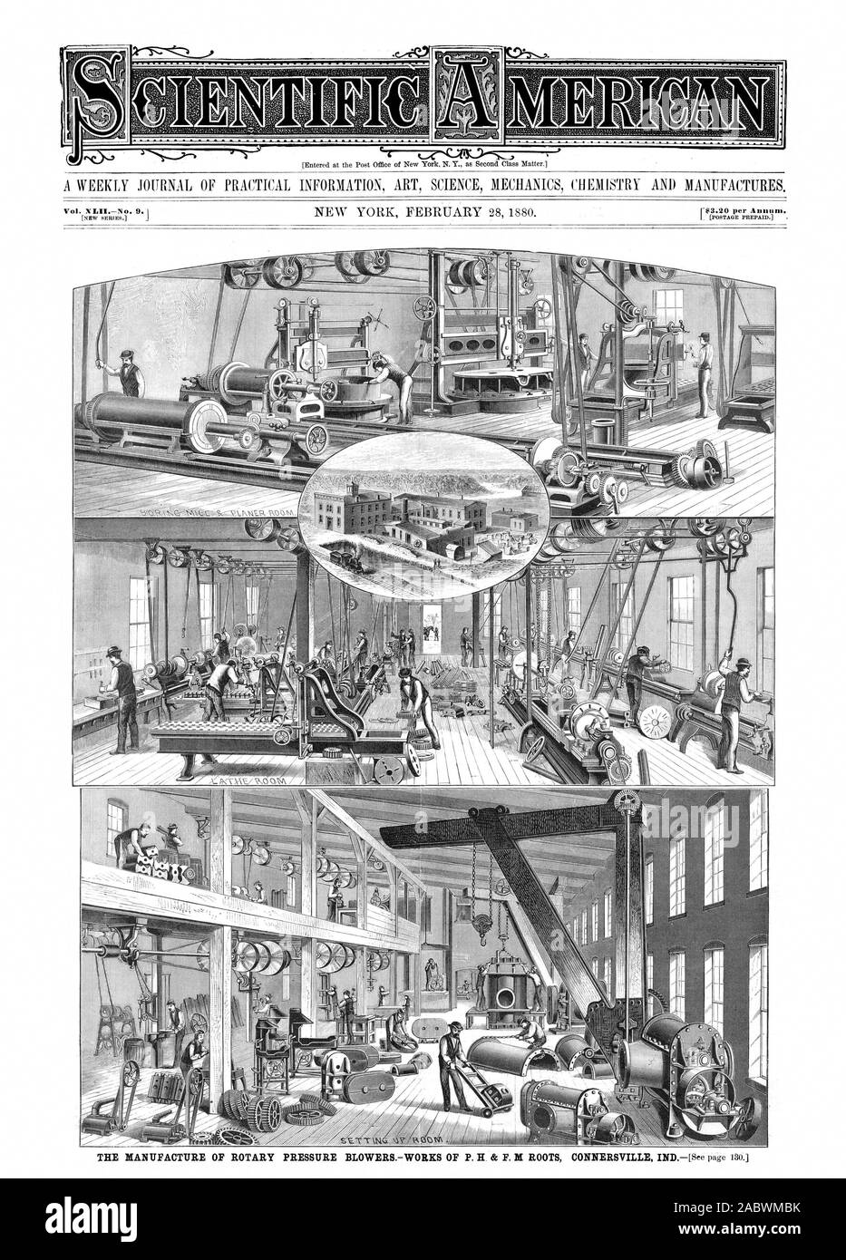 Eine wöchentliche Zeitschrift für PRAKTISCHE INFORMATIONEN KUNST WISSENSCHAFT MECHANIK CHEMIE UND PRODUZIERT., Scientific American, 1880-02-28 Stockfoto