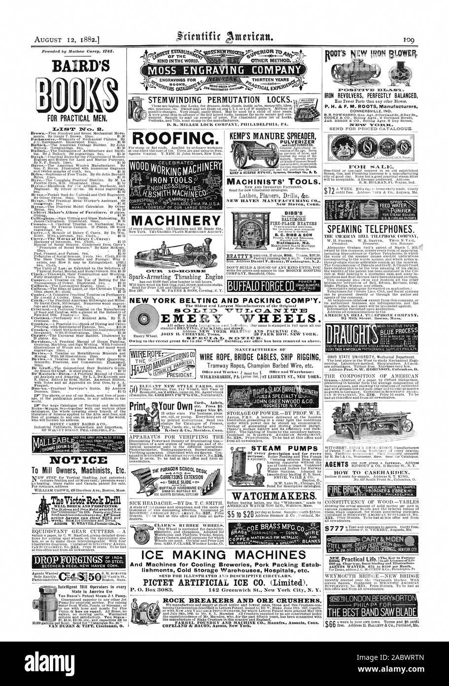 I3 AIRD von .4 andere Methode. MOSS GRAVUR FIRMA D.K. MILLER LOCK COMPANY PHILADELPHIA PA. ) Für praktische Männer. Hinweis an die Mühlenbesitzer maschinisten etc. OFINC ThoVictoiRock Bohren. Die MASCHINEN GARRETSON ERWEITERUNG CLARKS GUMMIRÄDER. Maschinisten' TOOLS. New Haven Anschl. BALTIMORE DAMPF PUMPEN Uhrmacher. $ 5 bis $ 20 S. H.&F. M. WURZELN Hersteller URKINGM" - rv BÜGELEISEN TOOLS KEMP'S DUNGSTREUER PULVERISIERER GRAVUREN FÜR t. "Ill NEW YORK CIRGUII BELTINC und PACKINC KOMP' Y. Schmirgel Räder. WIRE ROPE BRIDGE KABEL SCHIFF RIGGING EIS machen Maschinen und Maschinen für die Kühlung Brauereien Schweinefleisch Stockfoto