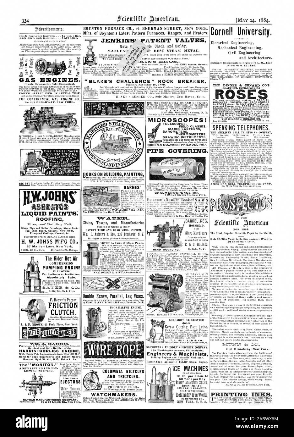 JENKINS' PATENT VENTILE GASMOTOREN. POW ER BESTIMMT DURCH EINE CTUA I. TEST. Das kontinentale GAS ENGINE CO.' 231 BROADWAY NEW YORK. Der Reiter heiße Luft KOMPRESSION PUMPEN MOTOR verbessert. Für Wohnsitze oder Institutionen. Absolut sicher. Rutschkupplung. Für illustrierte Cata logue und Rabatt Blatt t TAT senden. FIL ist Original und nur Erbauer der Harris - CORLISS ENCINE Handbuch. Von J. W. HIII M.E. Preis 1,25 $. Auswerfer NATHAN MANUFACTURING COMPANY di ROOKSON GEBÄUDE MALEREI behandelt Katalog Adresse. Zoll: Ming drei: 5 cent Briefmarken NAT ATER. Schraube douhle Parallel Bein Schraubstöcke. Und GERECHTFERTIGT Stockfoto