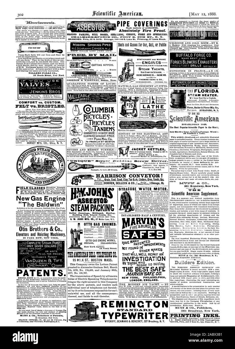 Illustrierter KATALOG: GRATIS PAPST Mfg. Co. Sample per Mail 50 Cent. . JOH MEM DAMPF VERPACKUNG Kessel Beläge Millboard Roofing OTTO GASMOTOREN. 18 Vesey Street. - Motoren entweder Kohle 0R ERDÖL KRAFTSTOFF DAMPF YACHTEN RACINE HARDWARE CO-RACINE WM. 139 WABASH AVE. - CHICAGO. Krank. PATENT JACKE WASSERKOCHER SYRAKUS WASSER MOTOR. FozouRGLAR SAFES, VLL FE ZURÜCKZAHLEN UNTERSUCHUNG DAS BESTE - SICHERE NEW YORK PHILADELPHIA LONDON. ENGLAND. Beste LINIE AUTOMATISCHE ABSCHALTUNG MOTOREN PATENTE MACHEN. Otis Brothers & Co. Aufzüge und Hebezeuge Maschinen 38 PARK ROW NEW YORK. Nur sieben Dj1LLARS Fi ich CNcINNAcrI über '25000 Verkauft. Stockfoto