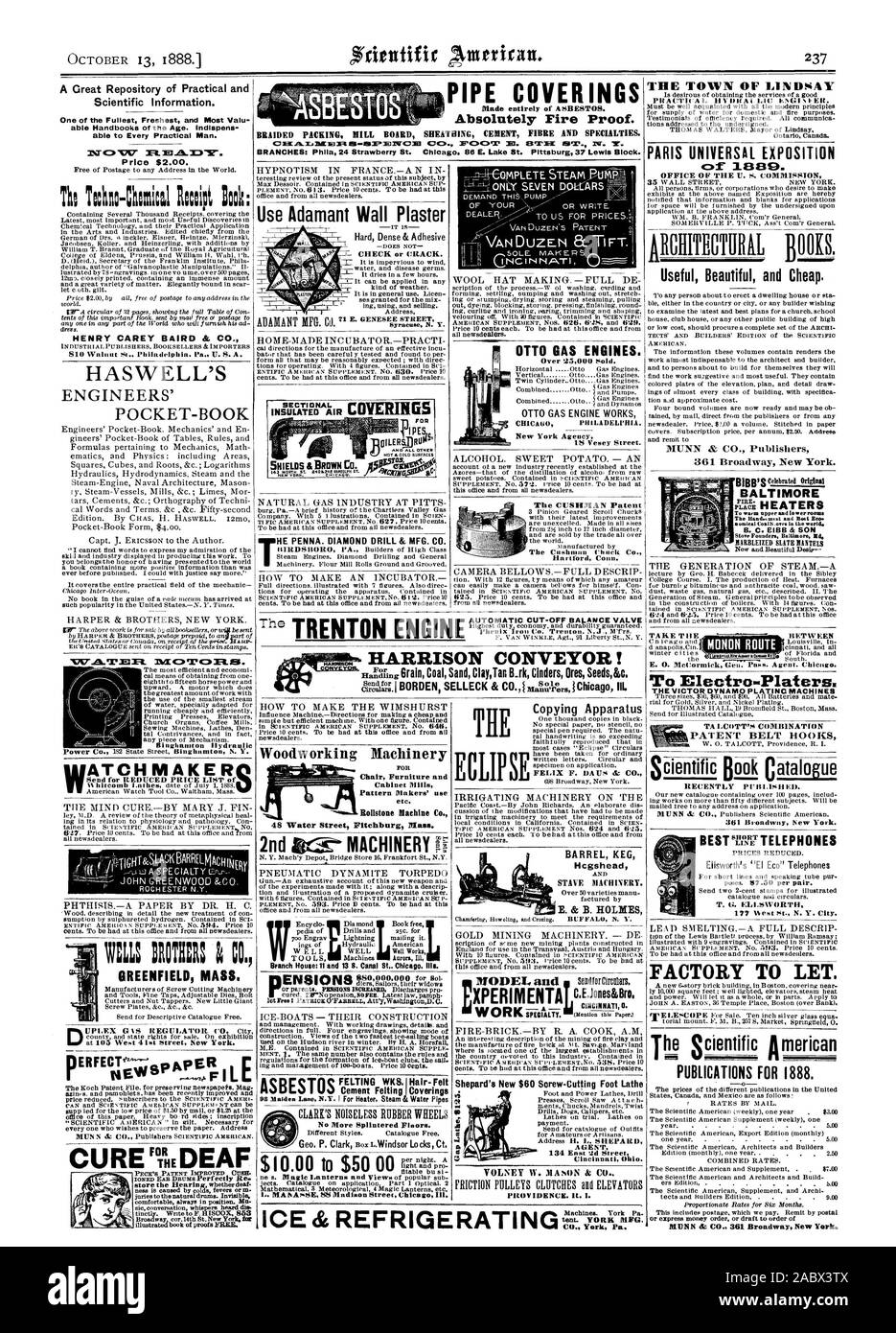 Die Abdeckungen ganz aus Asbest. Absolut Feuerfest. Geflochtene VERPACKUNG MÜHLE BOARD UMMANTELUNG ZEMENT Faser- und Spezialitäten. Branchen: Phlla 24 Erdbeer St. Chicago. 86 E.St. Pittsburg 37 Lewis blockieren. Wissenschaftliche Informationen. in der Lage, Jede praktische Menschen. Preis $ 2,00. HENRY CAREY BAIRD & Co 810 Walnut St. Philadelphia. Pa U. S. A. HAT SICH DIE INGENIEURE von 'POCKET-BOOK IZAT. A.' 1 bin 3 NM1=0' XI CD R 181. Binghamton hydraulischen ATCHMAKER:: Brühe: RS & CO GREENFIELD MASSE. SW N nur sieben Dollar Shepard Neue $ 60 Sorew-Cutting Fuß Drehmaschine ti AGENT 0 Cincinnati Ohio. Die Stadt von Lindsay Stockfoto