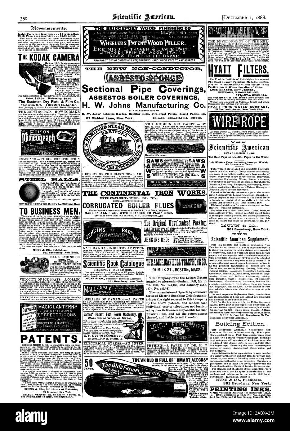 NEWPORT RHODE ISLAND ATLANTA GEORGIA HYATT PURE WATER COMPANY ist Cortlandt Street New York City. S EMERSON SMVPH & Co (Ltd.) S Biber fällt Pa WELLPAPPE KESSEL Schächte in allen Größen mit Flansch- oder glatten Enden. Die ursprüngliche Unvalcanizei Verpackung. Ements 9.0r ertits. Pi die Eastman Kodak Kamera trocken Platte & Film Co. Für Anti-Friction Lager der beste Stahl, gegossen. Gehärtete Simond ist Rolling-Machine Co.Fitchbarg Maas. Zu den BUSINESS MÄNNER. MUNN & Co Verlage 361 Broadway. New York. ERIE PA. In diesem Büro und aus allen newsdealers hatte. TEZ AMERICAITIELL BREI CO." "Pa4 e Frei hat auch lviAGIC Stockfoto