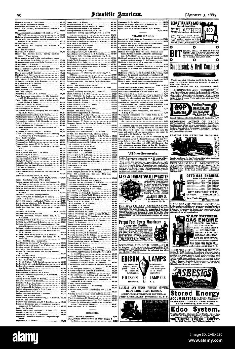Glaswaren T. W. Mellor 19.209 Haus äußere eines Landes A Lacroix Jr Löffel oder Gabel griff W. Rogers MARKEN. Bier J.&S. Köder Brewing Company 18814 808 Bürsten L.A.E. Robert 16. Chemikalien und Medikamente zu abführend wirken Arzt Thorpe Medizin Unternehmen 16818 Papier klebrige Nationalen Paper Company 16828 Essen für Rinder Fly Fly produzieren gewürzt T. Myers 16826 medizinische Getränke aus der Soda Fountain und tem E. W. Healy Aushärtung uterinen Erkrankungen W. A. Frankreich e Namens erleichtert D.W.Saxe. 16 42 Medizin für Magen und Darm Schwierigkeiten A. J Rankin Medikamente zu verhindern. Stockfoto