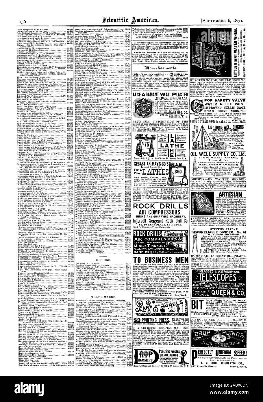 Dampfmaschine INDIKATOR UGH ICH NM Ka-TIEFBOHRGERÄTE HERSTELLER. Die amerikanische gut funktioniert 3 Elm St. TM % Öl gut SUPPLY CO. LTD. POP SICHERHEITSVENTIL GESTEINSBOHRHÄMMER KOMPRESSOREN Bergbau und Gewinnung von Steinen und Erden Maschinenbau Ingersoll - Sergeant Rock Drill Co KOMPRESSOREN & BUSINESS MÄNNER SPRIMPRIMPIRIS Stanzautomaten IIES UND ANDERE WERKZEUGE BLECH00008. Artesische Brunnen und Öl gut Versorgung C STEVENS PATENT ZUVERLÄSSIG TEILER. Nr. 6 habe ich mit dem Daumen auf die Anhänge. SPYGLASSES & astronomische Teleskope und quadratische Löcher. Verzapfenden Wappen Kernkästen usw. In BRIDGEPORT GUN 1 MPLEMEN T CO.17 Maiden Lame New York. T.M Stockfoto