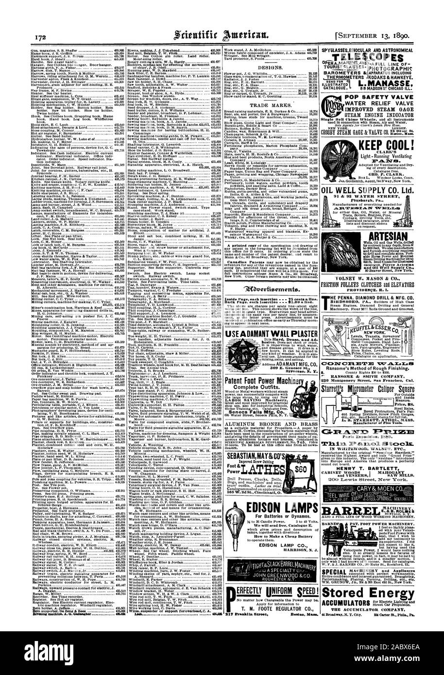Nieten Maschine. A. G. Gallaugher Drähte. Hosenträger oder Unterstützung foroverhead. c. Ein GUS Lieb. 9 Tbrerfieemeuts. Patent Fuß macht Maschinen LA BOK V SAING Maschinen T.M. FOOTE REGLER CO 217 Franklin Street Boston. Mass ÖL GUT SUPPLY CO. LTD Ransomes Methode der groben Finishing. RANS () ICH & SMITH UNTERNEHMEN 230 Montgomery Street San francisc Cal. Die starrett Mikrometer Bremssattel & Blendung Paris Ausstellung 1889. IN NVIIPPEWOOD NUSSBAUM. Etc. Henry T. BARTLETT KABINETT HOLZ Mahagoni und FURNIERE SÄGEMÜHLEN. 200 Lewis Street New York. Gespeicherte Energie der Druckspeicher unternehmen Inside Seite jedes einfügen. - 73 Stockfoto