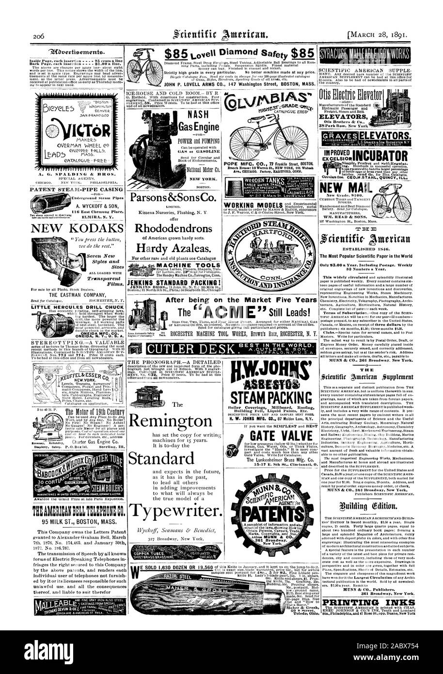 KTOR PATENT DAMPF-Rohr Gehäuse 6 East Chemung Ort KODAKS WENIG HERCULES BOHRFUTTER EIN IDA MEC. Co.ONEIDA N.Y., US A. STEREOTYPISIERUNG. - eine wertvolle NEWYORK. 30 ADR GLASGRAOTLAM. Der G- und Preis am Ende der Pariser Ausstellung ausgezeichnet. 95 MILCH ST. BOSTON, Mass., Alexander tirahani Bell gewährt. 7. März. 1876. Art.Nr. 174465. und zum 30. Januar 1877. Nr. 186.787. Die Übertragung von Sprache, die von allen, die von den genannten Patente und macht jedem einzelnen Benutzer von Telefonen nicht ed durch Sie selbst oder durch seine Lizenznehmer, der die Verantwortung für diese IA S JOHN S. LOVELL WAFFEN CO 147 Washington Street Boston Masse bekannt. Nach Stockfoto