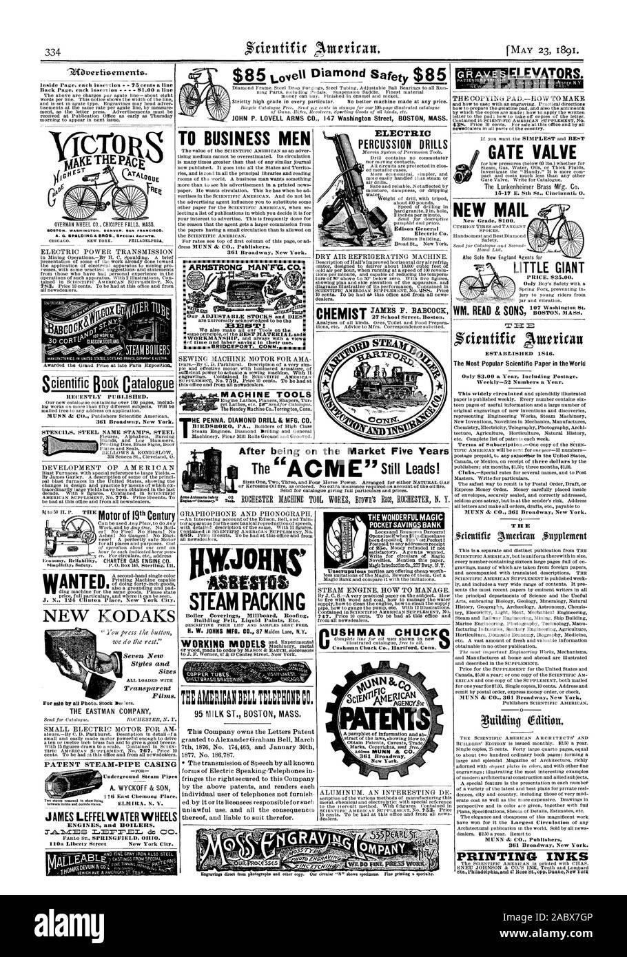 JOHN S. LOVELL WAFFEN CO 147 Washington Street Boston, Mass. Neue kodaks Kessel Beläge Millboard Roofing Modelle tnadcht=miVeti Chemiker James F. BABCOCK 27 Schule Street Boston. Neue E-MAIL-440 vor kurzem veröffentlicht. Schablonen STAHL NAME BRIEFMARKEN STAHL 9-10 Inside Seite jedem Einfügen - 75 Cent pro Zeile zurück Seite jedem Einfügen - $ 1,00 eine Linie ICTO R J. N. 124 Clinton, New York City. ANTED MOTOREN und Kessel. 0a Liberty Street New York City. PATENT DAMPF-Rohr Gehäuse 6 East Chemung Ort alle newsdealers. oJOH ASUSTOS DAMPF VERPACKUNG ELEKTRISCHE PERKUSSION BOHRER Edison General Electric Co Stockfoto