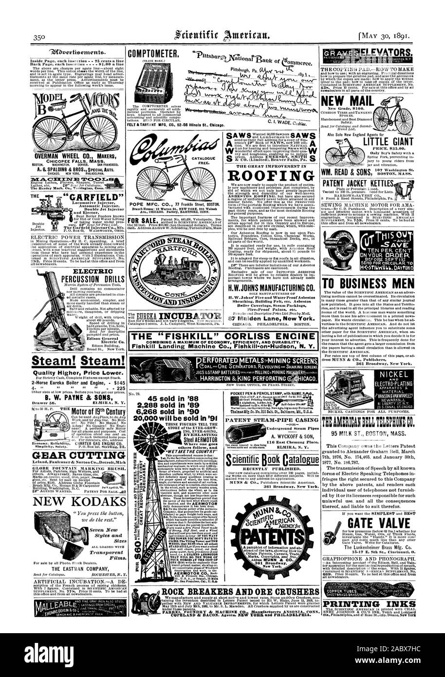 Filz & TARRANT MFG. Rad.CO.OVERMAN ENTSCHEIDUNGSTRÄGER CHICOPEE FÄLLT. CHICAGO. NEW YORK. PHILADELPHIA. MAGI: 3 [% TM 9 VC. 10011 Die Rendey Mach. Co.Torrington Anschl. die Lokomotive Einspritzdüse automatische einspritzdüse Doppel Jet Einspritzdüse und Auswerfer. Elektrische PERKUSSION BOHRER Edison General Electric Co. Dampf! Dampf! Qualität Höhere Preis niedriger. 2 - Pferd Eureka Kessel und Motor - $ 145 B. W. PAYNE & Söhne CHARTER GAS ENGINE CO. Neue kodaks 45 verkauft in '88 20000 wird in '91 das ewige "nassen AKE' CO. (Begrenzte) Beaver Falls PA eine GROSSE VERBESSERUNG IN DER ÜBERDACHUNG H. W. Johns "Feuer und Wasser verkauft werden. Stockfoto