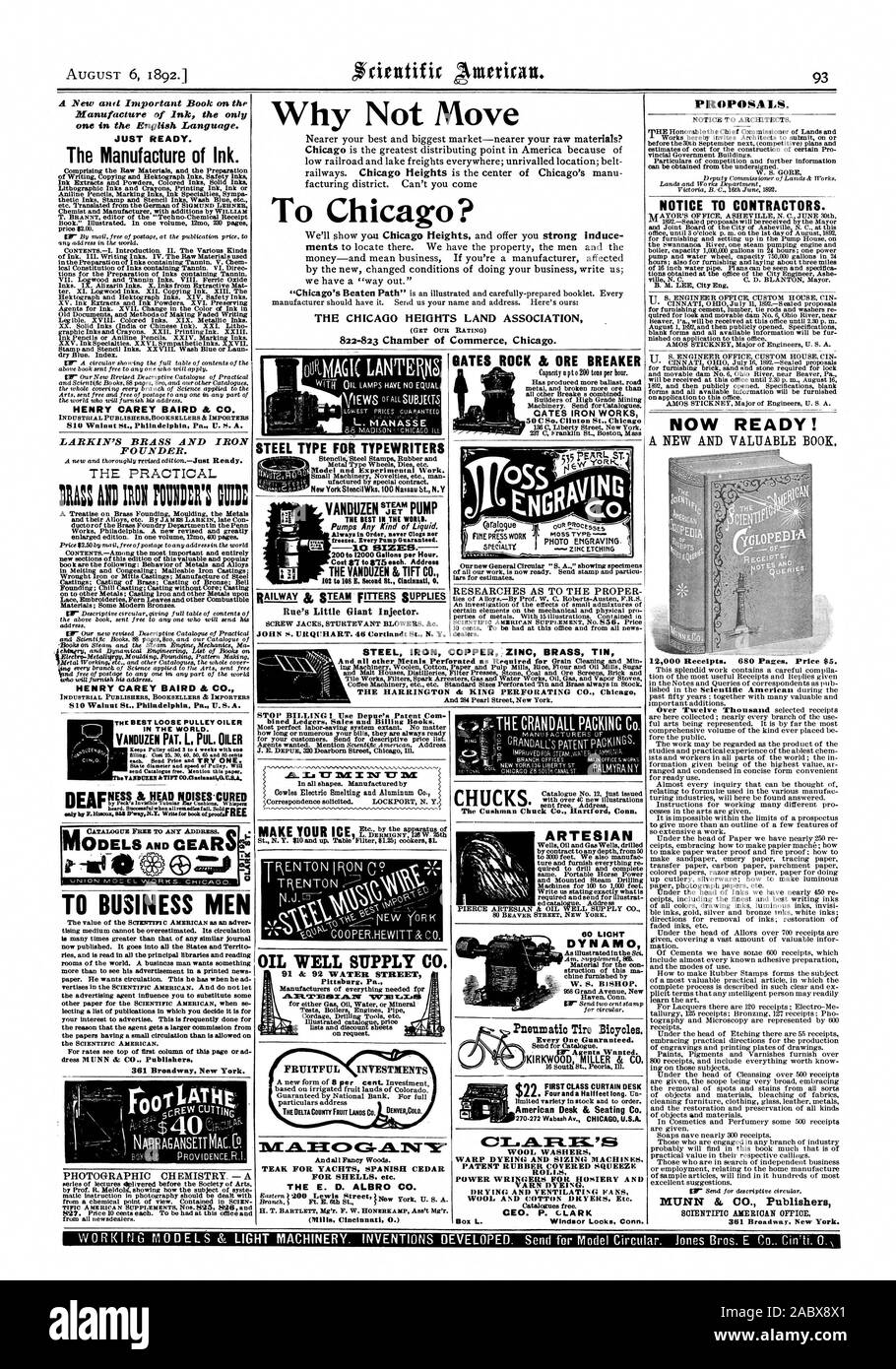 Warum nicht nach Chicago zu bewegen? Die CHICAGO HEIGHTS LAND VERBAND 822-823 Handelskammer in Chicago. MR 361 Broadway New York. STOP BILLING! Verwenden der Depue Patent Kom b. Hauptbücher Vertriebs- und. Abrechnung Bücher. Als. Ich 17 WIR I1'Jt 7 ACE NI ÖL GUT VERSORGUNG C Pittsburg Pa. 41.1.t. TESSII. E. A.7 WPM lLsisbill fruchtbare Investitionen. A. M-1C G.-A d alle Lust auf Holz. Den E.D. ALBRO CO (Mühlen Cincinnati 0.) LICHT DYNAM W. S. BISCHOF Luftreifen Fahrräder. Jeder garantiert. Für Katalog senden. 16 South St. Peoria HI. FIRST CLASS VORHANG SCHREIBTISCH amerikanischen Schreibtisch Sitzecke & Co. in der englischen Sprache. Nur Stockfoto