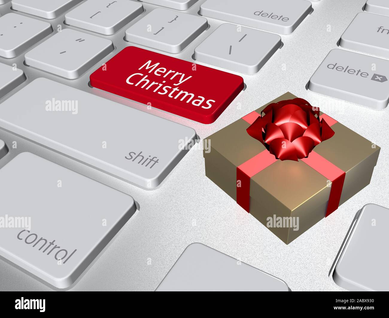 Computer Keyboard Gift Key Stockfotos und bilder Kaufen Alamy