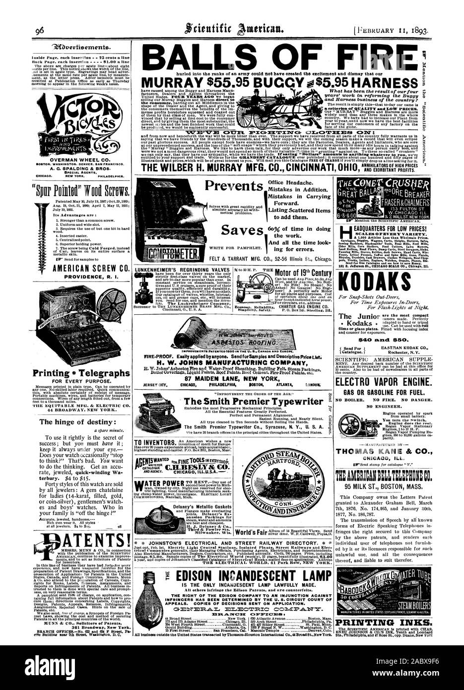 Arbeiten bei der Reform der Buggy und Kabelbaum Unternehmen des Landes, die wilber H. MURRAY MFG. Co.CINCINNATI OHI ANNIHILATORS von hohen Preisen und exorbitante Gewinne. Ventile NACHSCHLEIFEN LUNKENHEIMER's Office Kopfschmerzen. Vermeidet Fehler Zusätzlich. Fehler in der Durchführung. Sie Hinzufügen. Die Arbeit. Die Smith Premier Schreibmaschine Erfinder. Ale' 'Zifi=newriTigiTAirToTev. 6 ENTswANTED roaF CHICAG ILI - USA H. J. Delaney & Dritten & Fowler Mts. Milwaukee Wis JOHNSTON ELEKTRISCHE UND STREET BAHNHOF VERZEICHNIS. Die elektrische Welt 41 Park Row NEW YORK. FIRE-PROOF. Leicht von jedermann angewendet. Senden f oder Stockfoto