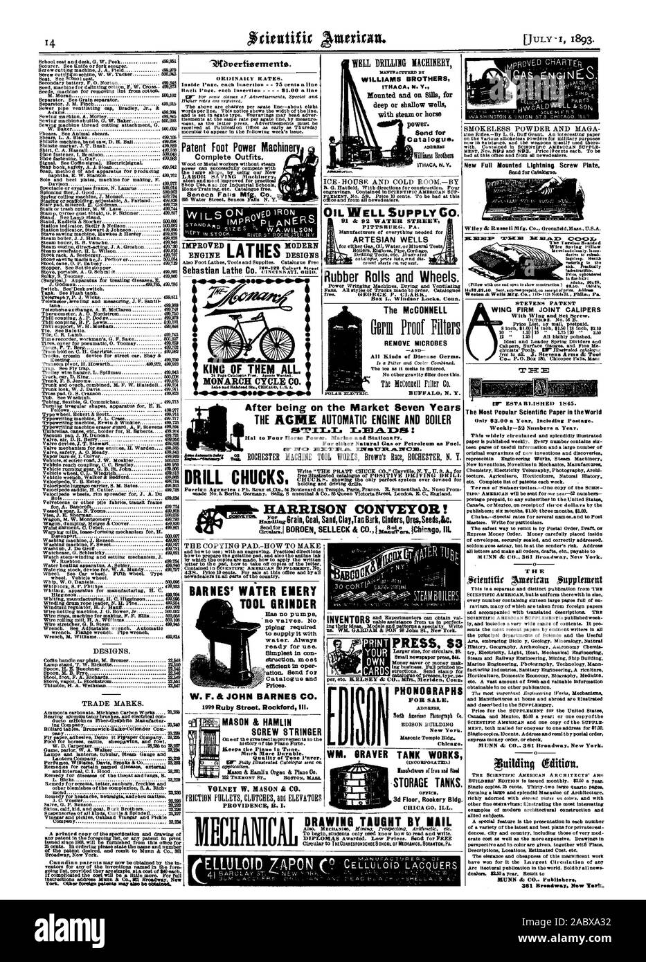 Patent Fuß macht Maschinen komplette Outfits. Verbesserte moderne WILLIAMS BROTHERS ITHAKA. N.Y. montiert und am Schweller für tiefe oder flache Brunnen mit Dampf oder Pferd macht. Für Katalog senden. ARMFULS ITHACA N.Y. APMEMOMO. P 1. 91 DC 92 WATER STREET artesischen Brunnen Gummi Rollen und Räder. Kasten 1. Windsor Locka Anschl. BUFFAL N.Y. Wiley dc R n sae II Mfg. Co. GreenileidMass. Usa 33.303 X'I'NAL ER Mt MLA. MO ID=Fa ist Teroile e si Rsided Kabel Feder l'Illoer Lecoelaudcleenly. 15 e.-Ableitung der Kennz. 1.-E0.s. . 1 Mak. Praktisch bin ettle 131 e. Preis gepolstert 195 E 8.13.50. Sauer e5 p Re+auf Prepaid Stockfoto
