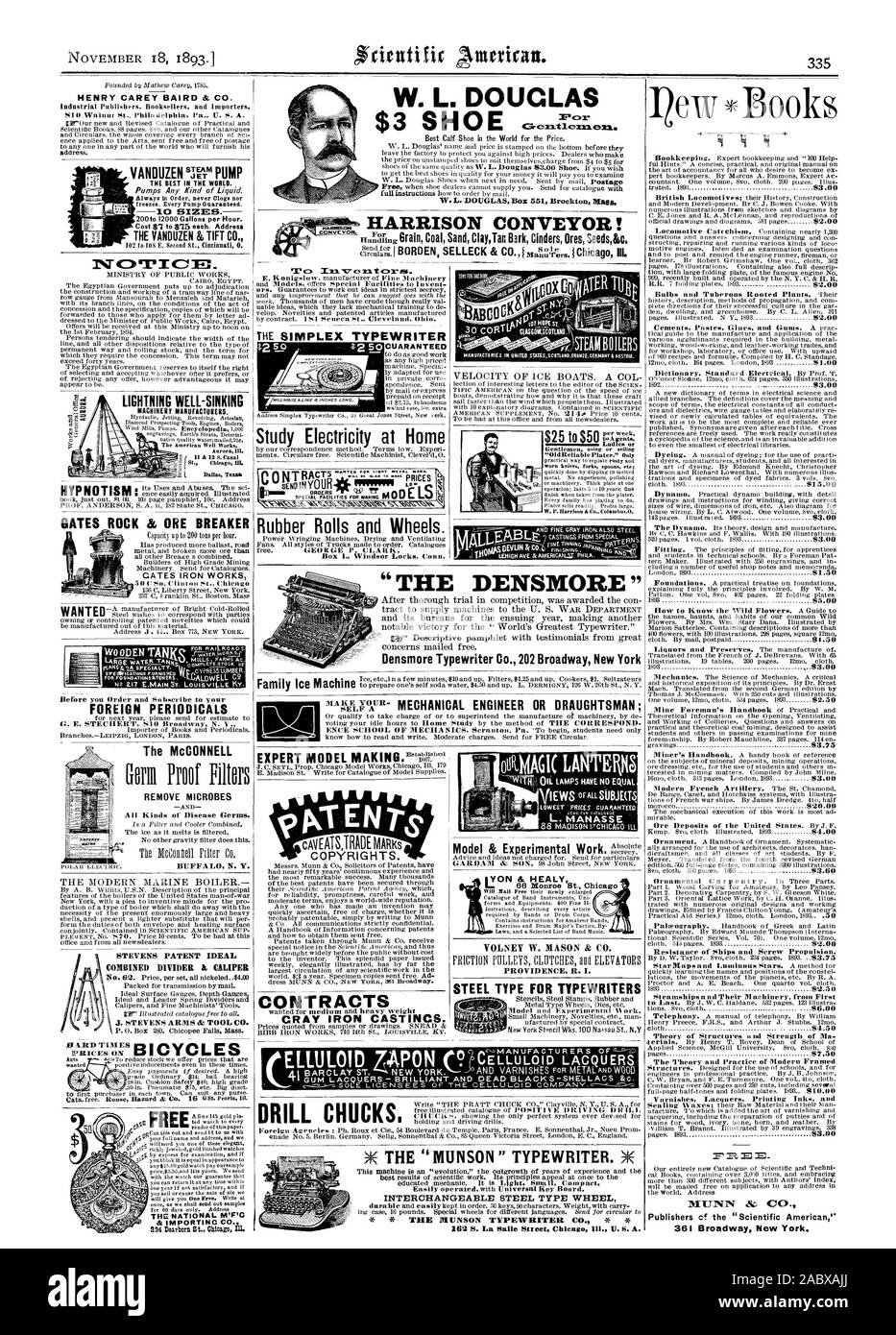 Das BESTE IN DER WELT. Die JAHWE & TIFT CO BLITZ gut TIEFBOHRGERÄTE HERSTELLER. GATES ROCK IT ERZ LEISTUNGSSCHALTER Die McCONNELL entfernen Mikroben, bevor Sie bestellen und abonnieren Sie Ihre ausländische Zeitschriften STEVENS PATENT IDEALE FAHRRÄDER DER NATIONALEN WPC LI W. L. DOUGLAS $ 3 SCHUH HARRISON BAND! 1 Gracia. t 1 X 33.02: 1 L. Mmt. m'sa Mt. t4: 71-. cuARANTEED Studie Strom zu Hause C0 Gummi Rollen und Räder. Das Feld L Windsor Locks Anschl. MANUFACTICIE 5 Kranke MTED" MIESSOMM Ala CEGERIMM & MIMI! 5 t $ 2 Densmore Schreibmaschine Co 202 Broadway New York VERTRÄGE CRAY BÜGELEISEN CASTINCS. Experte MODELLBAU. E' Vrw Stockfoto