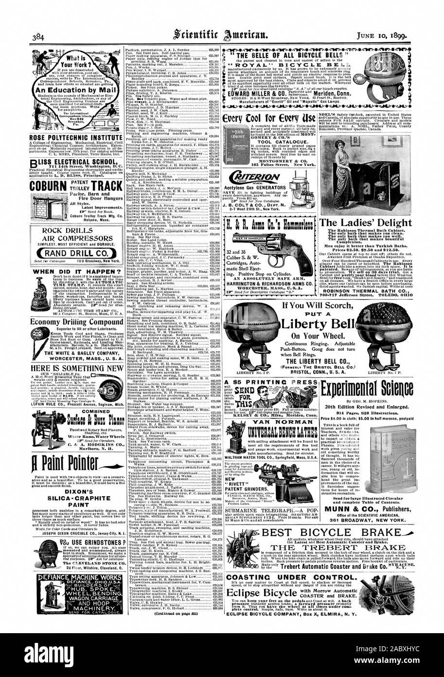 Hersteller von "Everlit "Öl und 'Majestic' Gas Lampen. das reinste und klarste und einfachste ist die 7 14 - "NUIF Eine Ausbildung ROSE polytechnischen Institut einer Hochschule der Technik. Mechanische Elektrische zivilen Partments. Die Kosten niedrig. 17. Jahr. Für katalog Adresse BLISS ELEKTRISCHE SCHULE 7 14th Street Washington D. C. ausschließlich gelehrt. Kurs öffnet sich Sept. 27. Katalog AM TROLLEY ICH alle Stile. Swami. Holyoke ToArtu niitiR und Aufhänger Verbesserungen. Für das Buch. Anschluss Mfg. Co. Messe I1 I ROCK DRILLS KOMPRESSOREN ICH EINFACHSTE. Effizient und langlebig. 1 (RAND BOHREN CO)] i i Stockfoto