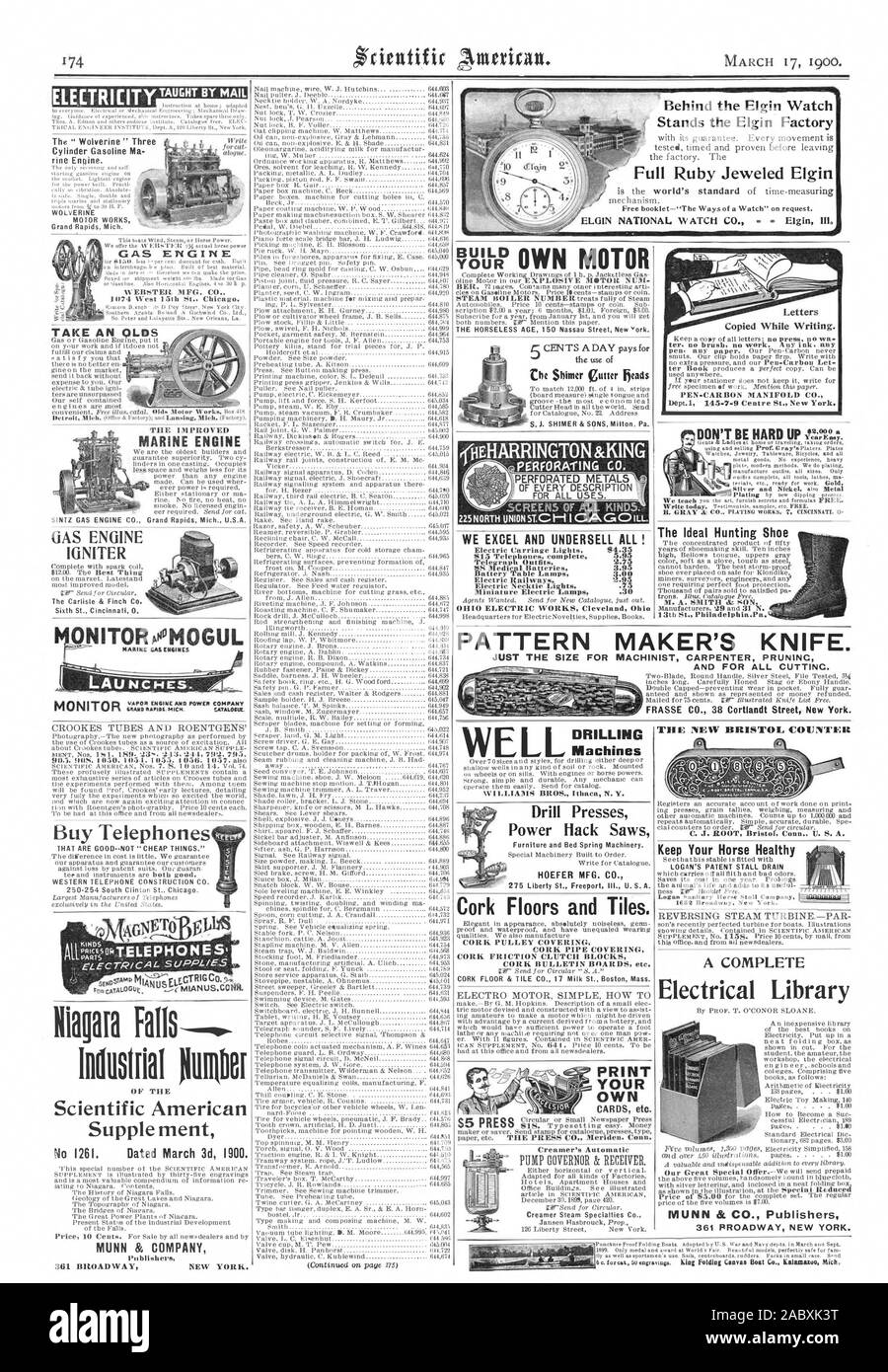 Nehmen Sie eine OLDS GASMOTOR ZÜNDGERÄT = Nutria" OuRbor Scientific American geschmeidig ment MUNN & UNTERNEHMEN EINE KOMPLETTE Elektrische Bibliothek GAS MOTOR MARINE MOTOR WIR EXCEL UND unterbieten! Drucken SIE IHRE EIGENEN Bohrmaschinen Power Hack sägt Korkböden und Fliesen. - E2-rEts;. Der ideale Jagd Schuh DER NEUEN BRISTOL ZÄHLER Halten Sie Ihr Pferd gesund Logan Sanitär' Schmiede Stall ComnanY hinter der Elgin Watch - Steht die Elgin Werk Bohrmaschinen'S PATTERN MAKER MESSER. Nur DIE GRÖSSE DER MASCHINIST SCHREINER BESCHNEIDEN UND FÜR ALLE SCHNEIDEN., 00-03-17 Stockfoto