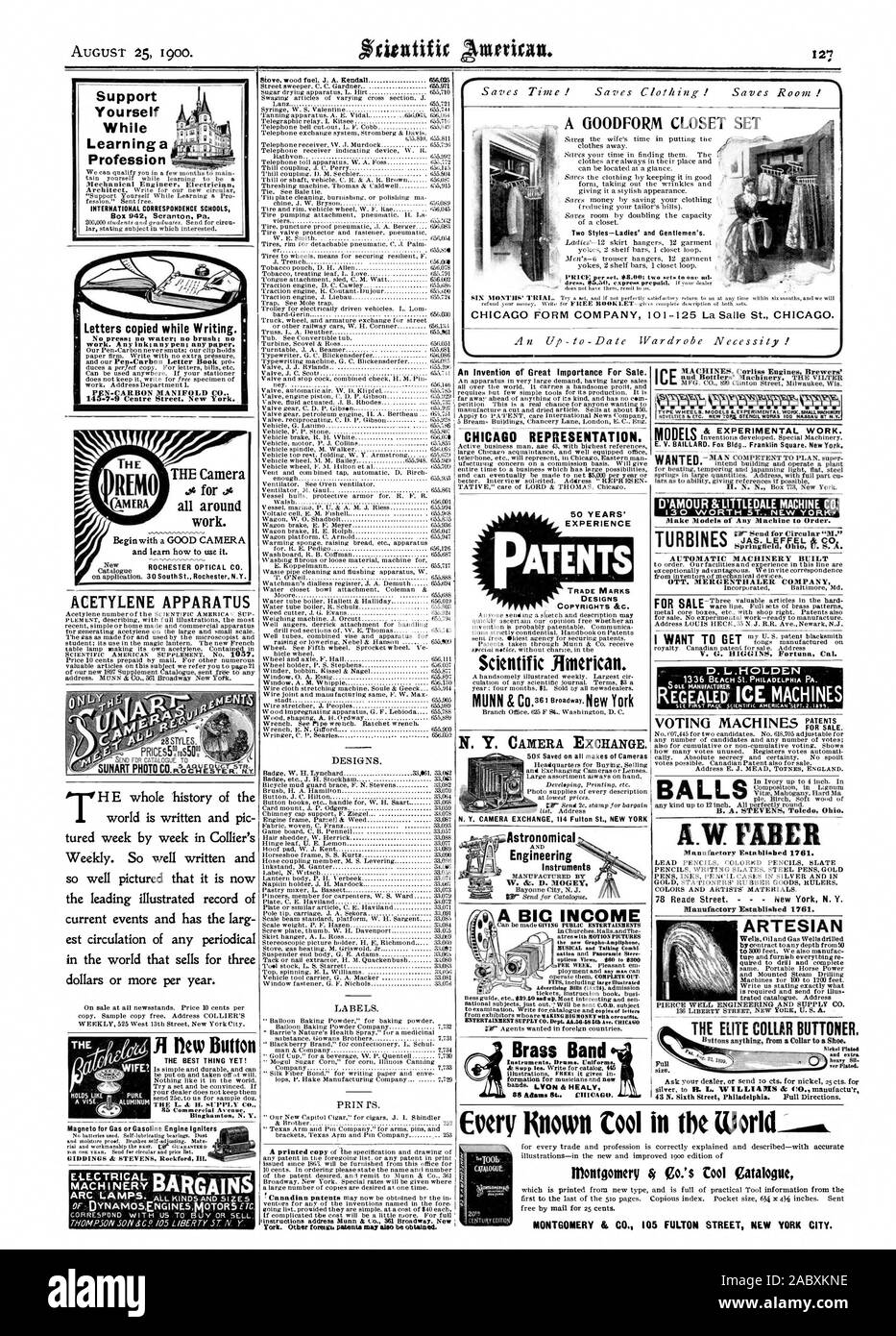 S Tain sich beim Lernen Support ist ein mechanischer Ingenieur, Elektriker, sich beim Lernen, ein Profi zu werden. Internationale Korrespondenz Schulen einen Beruf eine GOODFORM SCHRANK SET Form der Falten und zwei Stile - Damen- und Herren. joche 2 Regal Bars 1 Schrank loop. Nicht, dass Sie zu uns überweisen. CHICAGO FORM UNTERNEHMEN 101 - 0,125 La Salle St. CHICAGO. 50 JAHRE ERFAHRUNG PATENT. $. Marken, Designs Copyright & C. Astronomische und Engineering Instrumente PdANTITACTVRED DURCH EIN BIC EINKOMMEN der neuen Grapho-Ampliphone musikalische und Sprechen Kamm' Blechblasinstrumenten Schlagzeug Stockfoto