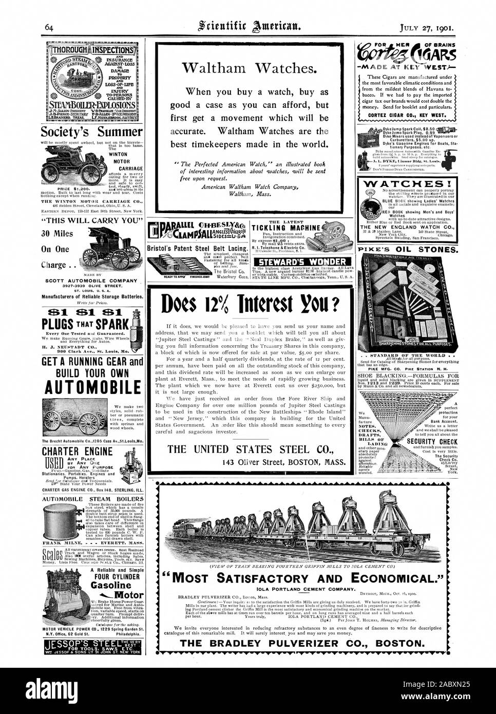 Versicherung gegen Datenverlust! Eigenschaft ich. 4% Bristol's Patent Stahlband Schnürung. DARAILEL ciii 3 EsLyikei KITZELN MASCHINE R.I. Telefon & Electric Co. STEWARD'S WUNDER DIE NEUESTEN 30 Meilen auf einer Aufladung. SCOTT AUTOMOBILE COMPANY Hersteller von zuverlässigen Speicher Batterien. Jeder getestet Mitte garantiert. H..1. NECTSTADT CO.900 Clark Avenue St. Louie Mo. ERHALTEN EIN FAHRWERK UND BAUEN IHR EIGENES AUTO das Brecht Automobile Co. I205 Cass Av. St. LouisMo. CHARTER MOTOR VON JEDEM FÜR JEDEN ZWECK Stationaries. Tragbare Geräte. Motoren und Pumpen. Holster CHARTER GAS ENGINE CO., 148. STERLING KRANK Stockfoto