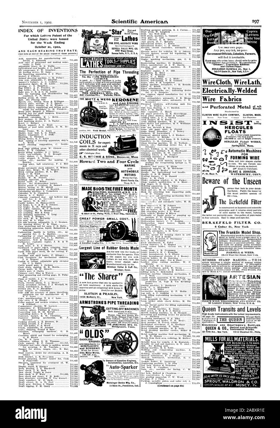 Uto-sparker Schreiben verwenden Sie Ihr eigenes Papier. GovernmentOfficialsColonistsFarmers. Wird es von unschätzbarem Wert. und Kohlepapier. Drahtgewebe Draht Bautafeln Electrically-Welded Kabel Stoffen Herkules Herkules schwebt FLOAT FUNKTIONIERT Springfield Mass artesischen Königin Transite und Ebenen der Ingenieure und Zeichner liefert. Automatische Das Franklin Model Shop. Es UNKRAUT PARSELL EIERKEFELD FILTER CO. STEMPEL. - DIESE FÜR BLAKE & JOHNSON Hütet euch vor den Unsichtbaren nr-la Die Berkefeld Filter MÜHLEN FÜR ALLE MATERIALIEN. Maschinen für die Vermahlung zerkleinern alle harten SUB MASCHINE. Kommen Sie zu MON Gerät arbeitet 59 Fifth Avenue New York Stockfoto