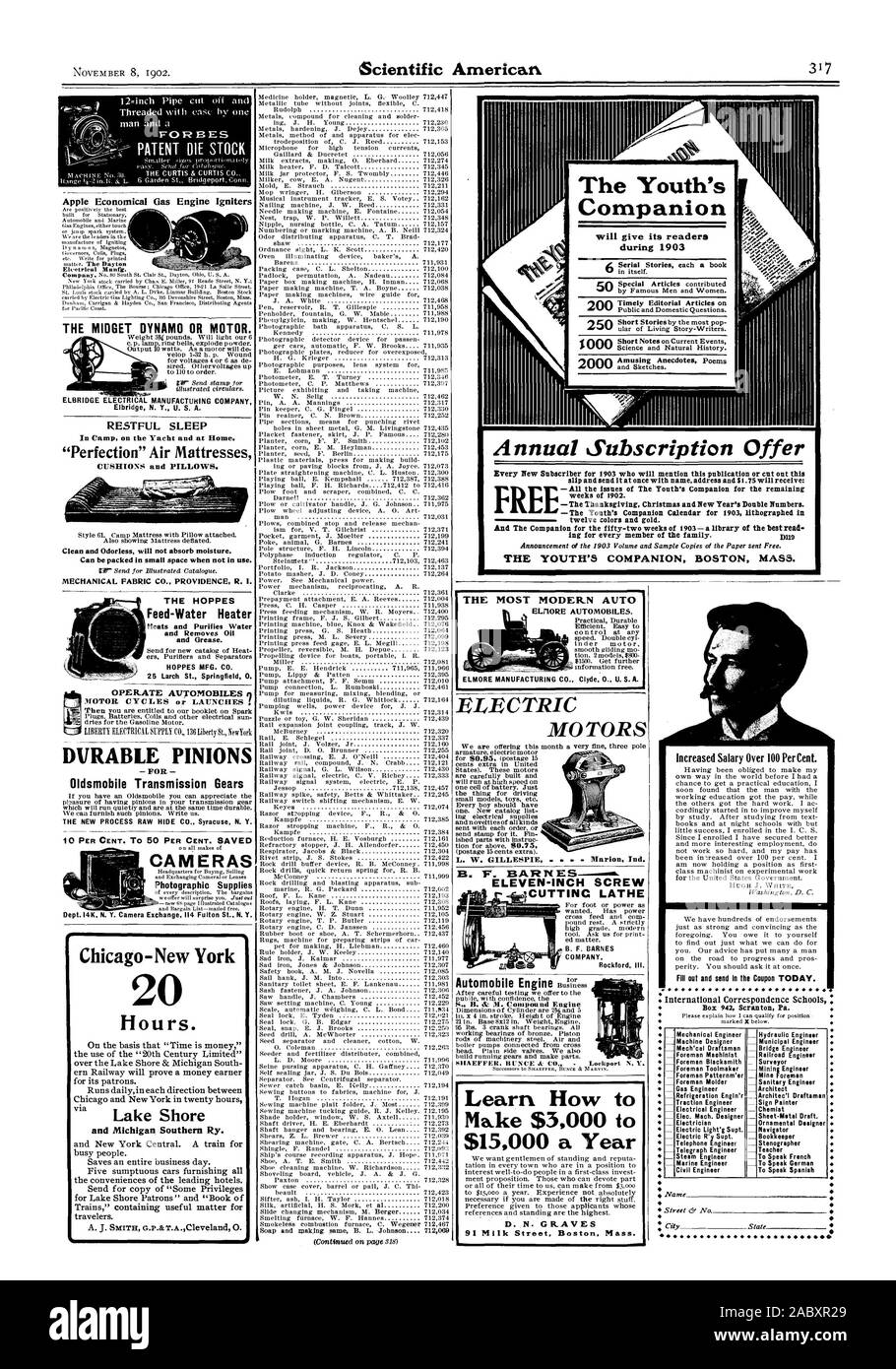 FORBES PATENT STERBEN LIEFERBAR Apple wirtschaftlich Gas Motor Zünd Elektro Munik. Die MIDGET DYNAMO ODER MOTOR. ELBR 1 DGE ELEKTRISCHE MANUFACTURING COMPANY Elbridge N.Y., US A. erholsamen Schlaf 'Perfektion', Matratzen, Auflagen und Kissen. Sauber und geruchlos nicht Feuchtigkeit aufnehmen. Können in den kleinen Raum zusammengepackt werden, wenn sie nicht in Verwendung ist. Mechanische STOFF CO PROVIDENCE R. I. DIE HOPPES Feed-Water Heizung heizt und Wasser reinigt und entfernt Öl und Fett. HOPPES MFG. Co.25 Lärche St. Springfield 0. Motorräder oder STARTET LANGLEBIG RITZELN, für Oldsmobile Getriebe DER NEUE PROZESS RAW HIDE CO Stockfoto