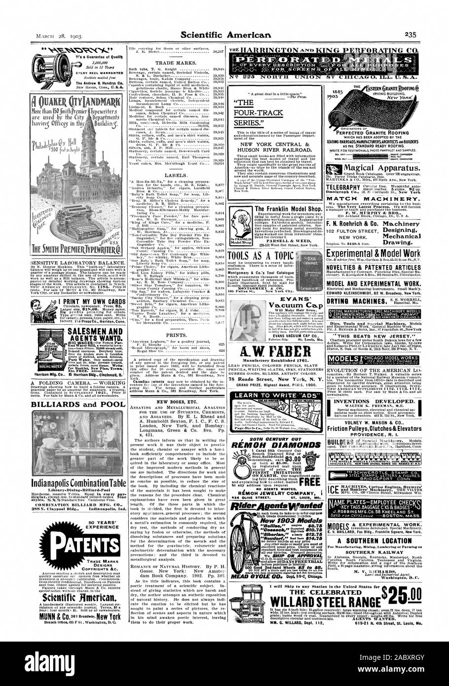 Sensible LABORWAAGE. Die Andrew B. Hendryx Co QUAKER OTYIANDMAItK mehr als 150 kpewrifers jmithrremier" werden von der Stadt Abteilungen gsr ICH MEINE EIGENEN KARTEN VERKÄUFER UND AGENTEN WANTD. Die Broschüre "Neue Plan verwendeten Begriffe. Eine klappbare Kamera. - Indianapolis Kombinationstabelle Library-Dining - Billard, Pool ERFAHRUNG, Patente, Marken, Designs Copyright & G. Scientific American. Niederlassung WS F St Washington DC MARKEN. LABELS. Co.druckt. Neue Bücher etc. A. Humboldt Sexton F.I.C.F.C.S. London New York und Bombay: Longmans Green & Co8vo. Pp. x431.dam Book Company Stockfoto