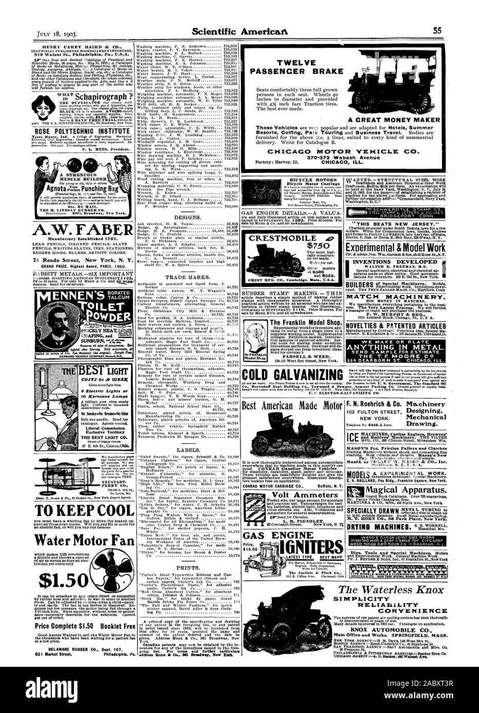 Stachelige Hitze scheuern aad Wasser Motor Lüfter Preis Komplette $ 1,50 Broschüre Kostenlose Designs. LABELS. Druckt. Fahrrad Motor Guss STEMPEL. - Diese Das Franklin Model Shop. PARSEL. L&Unkraut Beste amerikanische Motor CONRAD MOTOR CARRIAGE CO. Buffal N.Y. A.W. FABER Manufaktur gegründet 1761. Bleistifte BUNTSTIFTE SCHIEFER G' 78 Reade Street. New York, N.Y. GRAND PRIZE Höchste Auszeichnung PARIS. 1900. 810 Walnut St. Philadelphia PA USA ROSE POLYTECHNIC INSTITUTE C.L. MEES Präsident. Eine anstrengende Muscle Builder AgnotapIZet Boxsack DER M. LINDSAY RUBBER CO. Beste gibt Licht mehr Licht Stockfoto