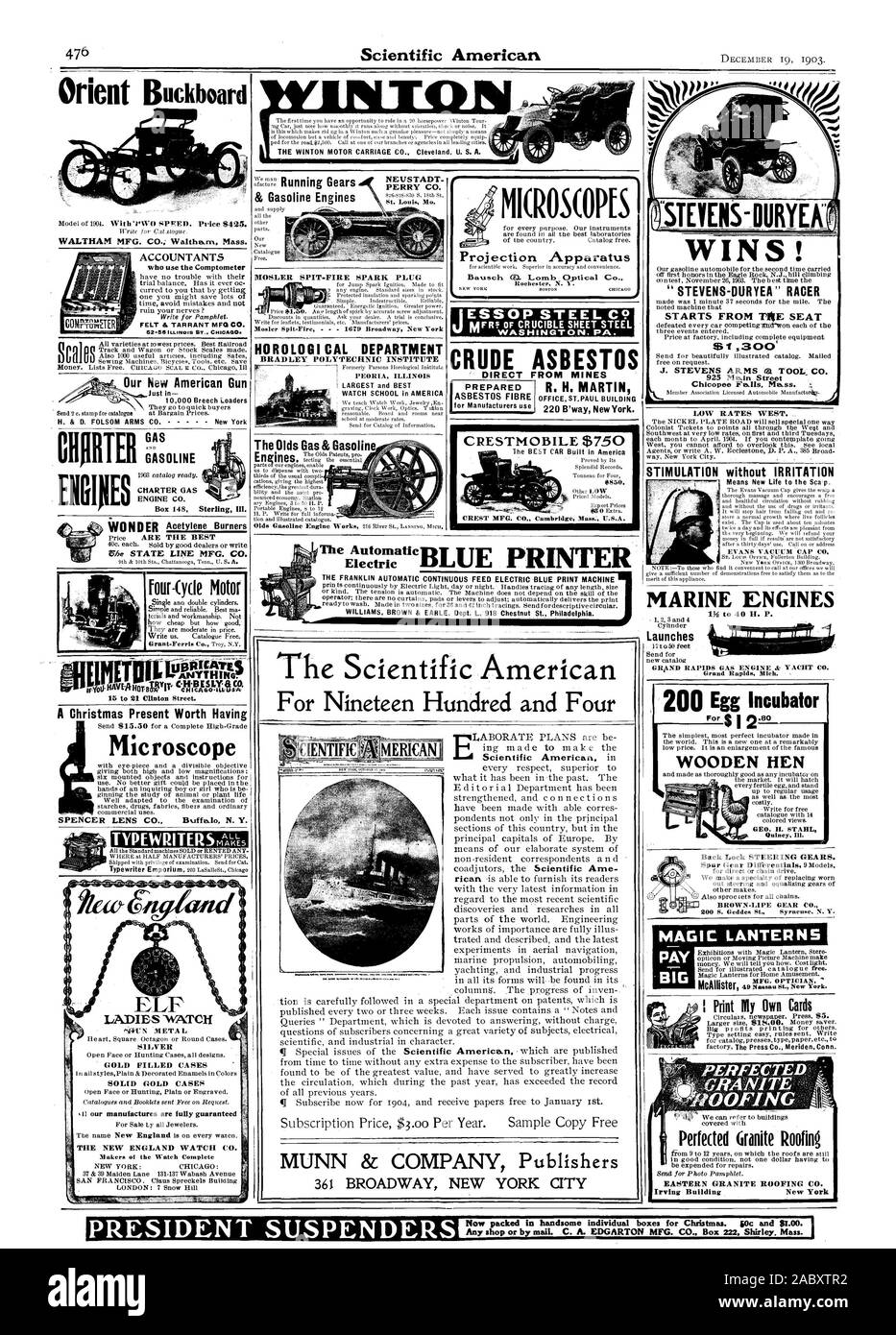 WALTHAM MFG. Co.; Waltham, Mass. BUCHHALTER FILZ & TARRANT MFG TUN. Me=Fahrwerke & Ottomotoren die WINTON MOTOR CARRIAGE CO. Cleveland US A. INT PERRY CO. Unsere neuen amerikanischen Gun 10000 Steißlage Lader H. und D. FOLSOM ARMS CO. New York 0 SÓLLER SPIT - FEUER ZÜNDKERZE Die Olds Gas & Benzin WHAM Projektionsapparat JESSOP STAHL C ROHÖL ASBEST" DIREKT VON MINEN R. H. MARTIN OFFICE ST. PAUL Gebäude 220B'way New York. Gewinnt! ' STEVENS - DURYEA' RACER STARTET VON TAW SITZ St 300 J. STEVENS ARME EIN TOOL CO 925 Main Street Chicopee fällt Messe NIEDRIGE PREISE WEST. Bedeutet das neue Leben der Sca s. Laun Stockfoto