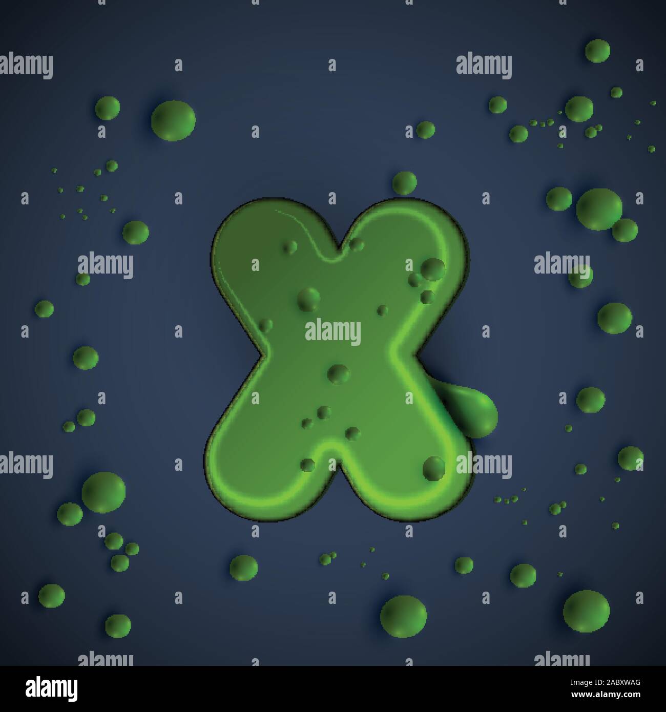 Grünen Schleim font, Vektor Stock Vektor