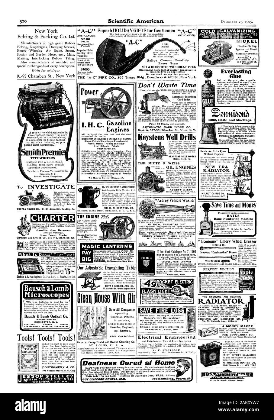 Was ist Daus Tip-Top? 8 Bausch Lomb Optical Co. ROCHESTER NEW YORK NEW YORK CHICAG BOSTON SAN FRANCISCO FRAN KFORT EIN - IN DEUTSCHLAND Tools! Tools! Tools! CIONTOOMERY & Co.'' WASHINGTON. PA. ANTI-KREBS. 10 s aus. 6d Die TheWONDER DYNAMO-MOTOR HERR Muse WiI ir-Kanada England Katalog kostenlos Verschwenden Sie keine Zeit Automatische Telefon Karte Index AUTOMATISCHE KARTE INDEX CO. Keystone auch Bohrer Beaver Falls PA die MIIETZ 6. WEISS AUGUST MIETZ ein ideales Weihnachtsgeschenk. ARDREY FAHRZEUG die Scheibe der Firma Badger Feuerlöscher Leim wieder den Stift, und es ist alle ovet - Finger keine säuerlichen Geruch keine cloggeA tische Methode überhaupt geplant fo Stockfoto