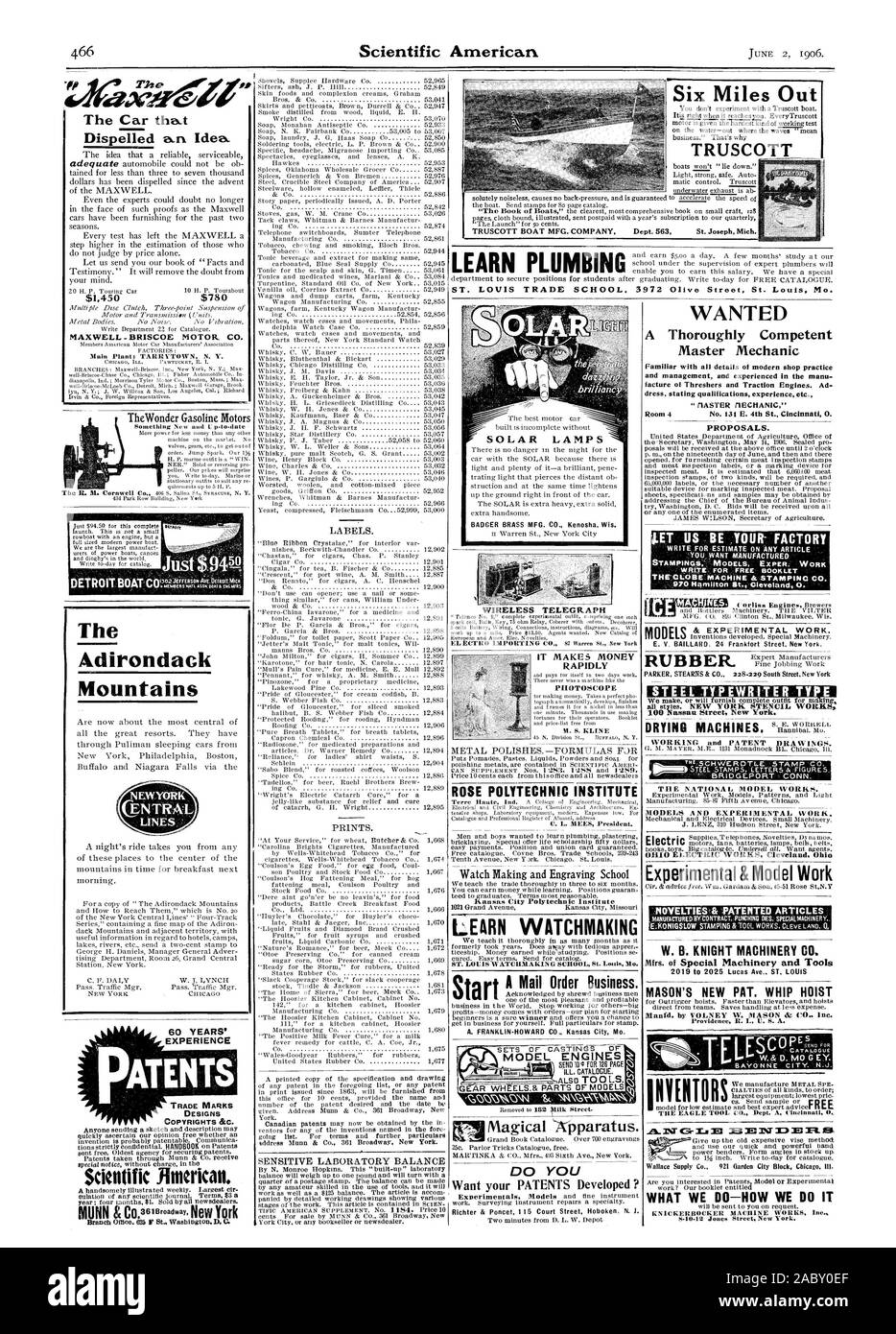 Aele 2734 e Das Auto tha. t Nur $ 9450 MITGLIEDER NATI. ASSN. Boot & GER MFRS den Adirondack Mountains NEWYORK LINIEN" 60 JAHRE ERFAHRUNG PATENTE" Wissenschaftliche jitnerican MUNN & Co 361 Broadway New York Labels. Druckt. Sensible LABORWAAGE sechs Meilen heraus LERNEN SANITÄR ST. LOUIS SCHULE. 3972 Olive Street St. Louis MO. Wollte ein kompetenter Meister Mechaniker gründlich vertraut mit allen Details moderner Shop Praxis und Management und in der Manu facture von Dreschmaschinen und Zugmaschinen erlebt. Aci. Kleid, Qualifikationen, Erfahrung, etc. Vorschläge. Sie fertigte die OLOSE Stockfoto