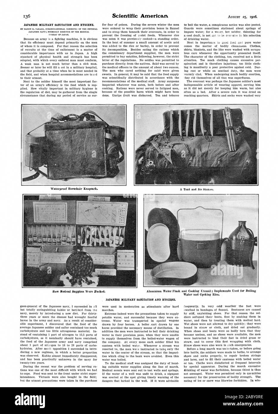 Von BARON K. TM: CARL CHIRURG - ALLGEMEIN (Reserve) der kaiserlichen japanischen Marine, FRÜHER DIREKTOR DER MEDIZINISCHEN BÜRO DER JAPAN., Scientific American, 1906-08-25 Stockfoto