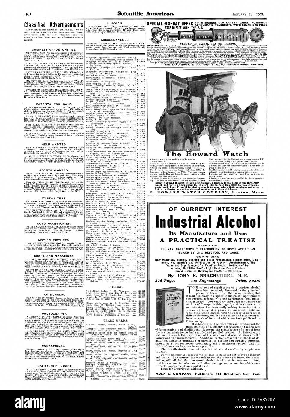 Postkarte - Abt. P - wir werden sie Euch gerne schicken. Auch einen kleinen Katalog und die Preisliste mit Abbildungen tatsächliche Größe - von großem Wert für den Käufer. Von aktuellem Interesse industriellen Alkohol seiner Herstellung und verwendet einen praktischen ABHANDLUNG DR. MAX MAERCKER'S "EINFÜHRUNG IN DIE DESTILLATION" als durch die Beseitigung und Reinigung von "Alkohol Alcoholometry Den • Eine statistische Überprüfung und den Vereinigten Staaten von John K. BRACHVOGEL M. E. 528 Seiten 105 Stiche Preis 4,00 $ MUNN 6. Unternehmen. Verlage. 361 Broadway. New York. INDUSTRIA Kleinanzeigen INNMEML BUSINESS Stockfoto