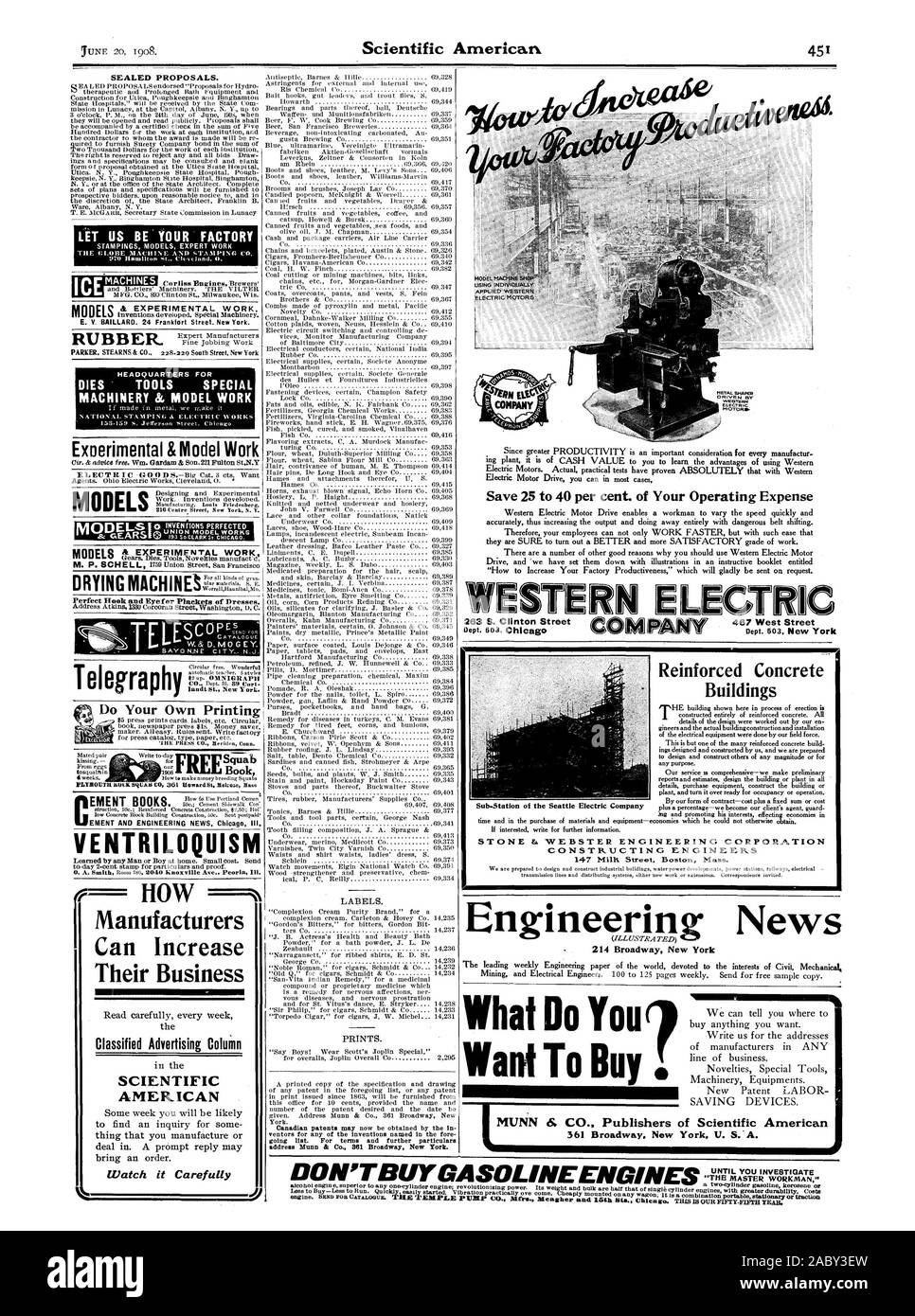 Experimentelle & Modell Arbeit EMENT UND ENGINEERING NEWS Chicag Kranke BAUCHREDENS wie können die Hersteller ihre Business Kleinanzeigen Spalte amerikanischen Beobachten Sie sorgfältig 361 Broadway New York US A. STIRBT WERKZEUGE SONDERMASCHINEN & MODELL VERSIEGELT VORSCHLÄGE Arbeit erhöhen. Lassen Sie uns Ihr Werk & experimentelle Arbeiten. Modelle Modelle Telegrafie o Ihren eigenen Drucken unser Täubchen Trockner sparen Sie 25 bis 40 Prozent Ihrer Betriebskosten Abt. 580.3 CclihnitcoangSotreet RIC L Stahlbetonbauten Sub-Station des Seattle Electric Company Was möchten Sie kaufen. MUNN & CO. die Herausgeber von Stockfoto