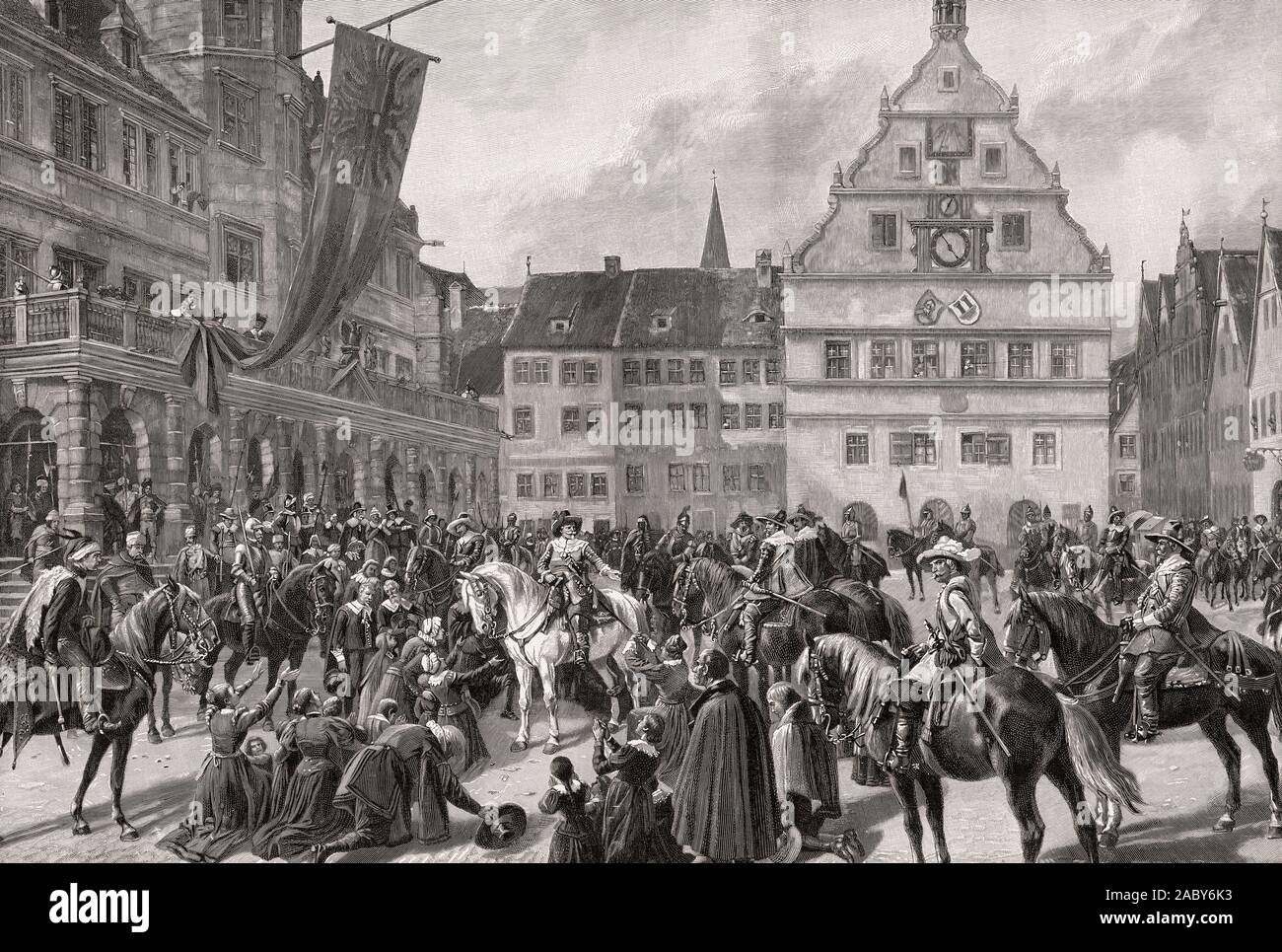 Johann t'Serclaes von Tilly, Kommandant der Katholischen Liga in Rothenburg o.d. Tauber, Dreißigjährigen Krieg Stockfoto