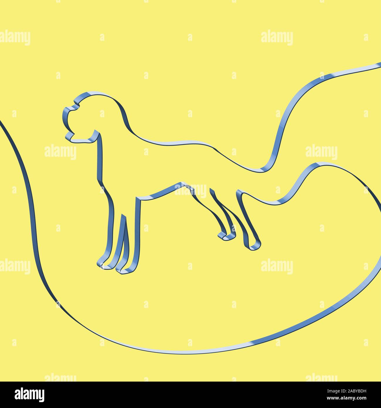 Realistische ribbon Formen ein Tier, Vektor, Abbildung Stock Vektor