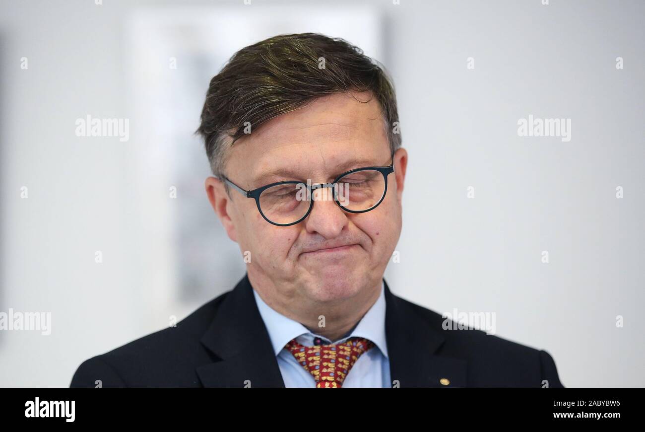 Magdeburg, Deutschland. 29 Nov, 2019. Detlef Gürth, Mitglied des Landtags, nach einer Sondersitzung der CDU-Fraktion im Landtag in Magdeburg. Credit: Ronny Hartmann/dpa-Zentralbild/dpa/Alamy leben Nachrichten Stockfoto