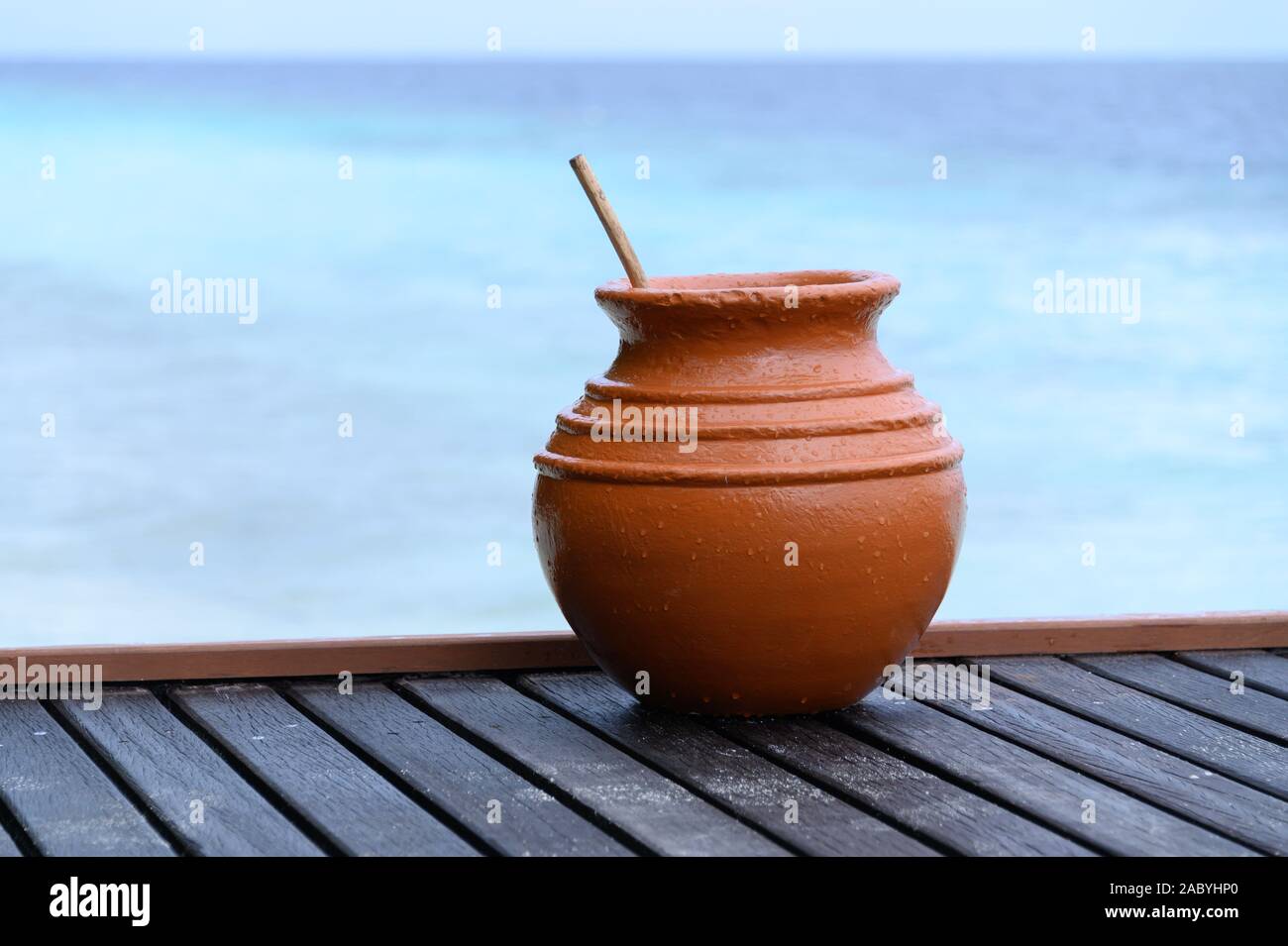 Wasser Topf, Vilamendhoo, Malediven Stockfoto
